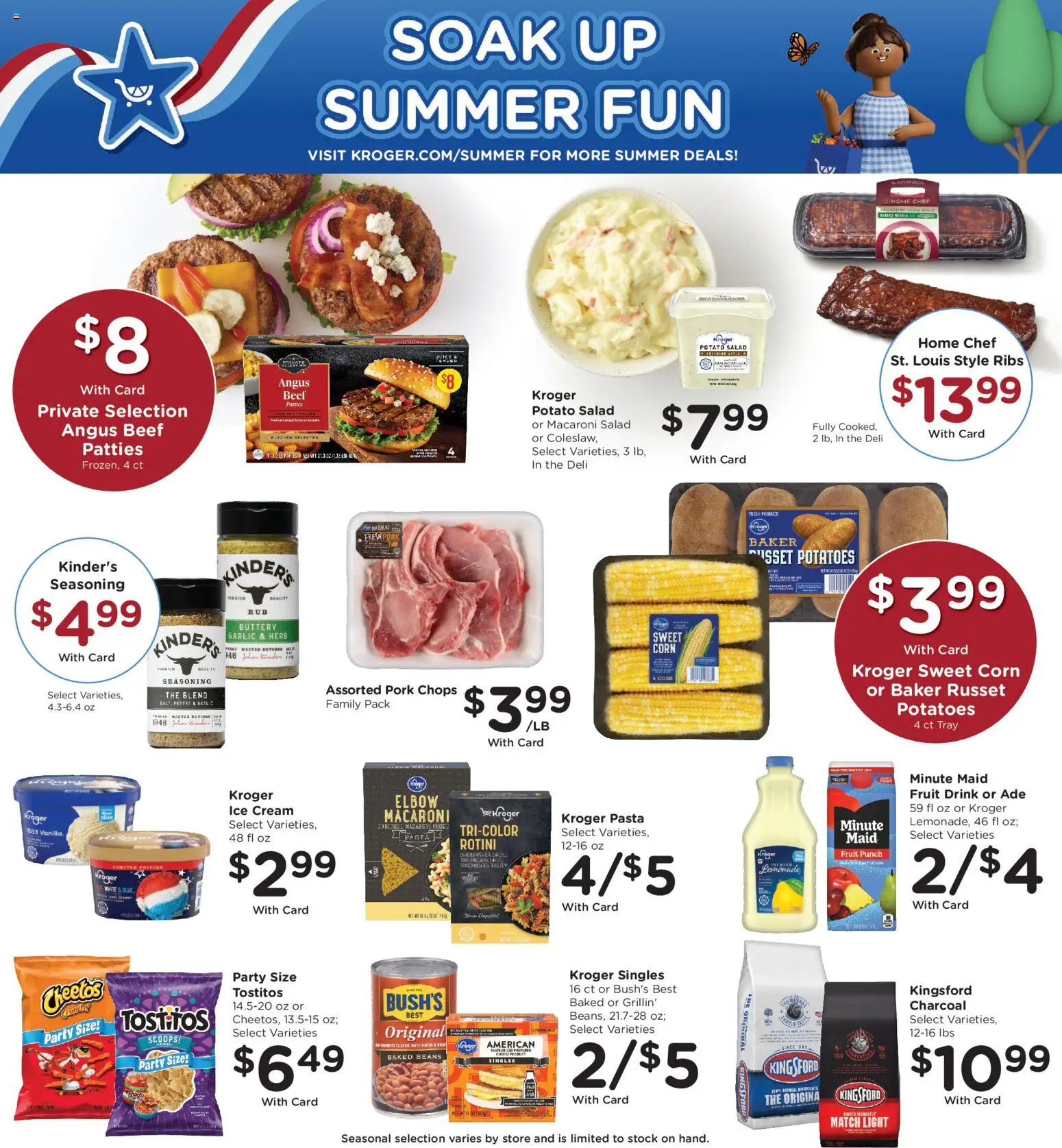 Kroger Weekly Ad - valid from 10.06.2026 | Page: 4 | Products: Cheese, Pork, Pasta, Garlic