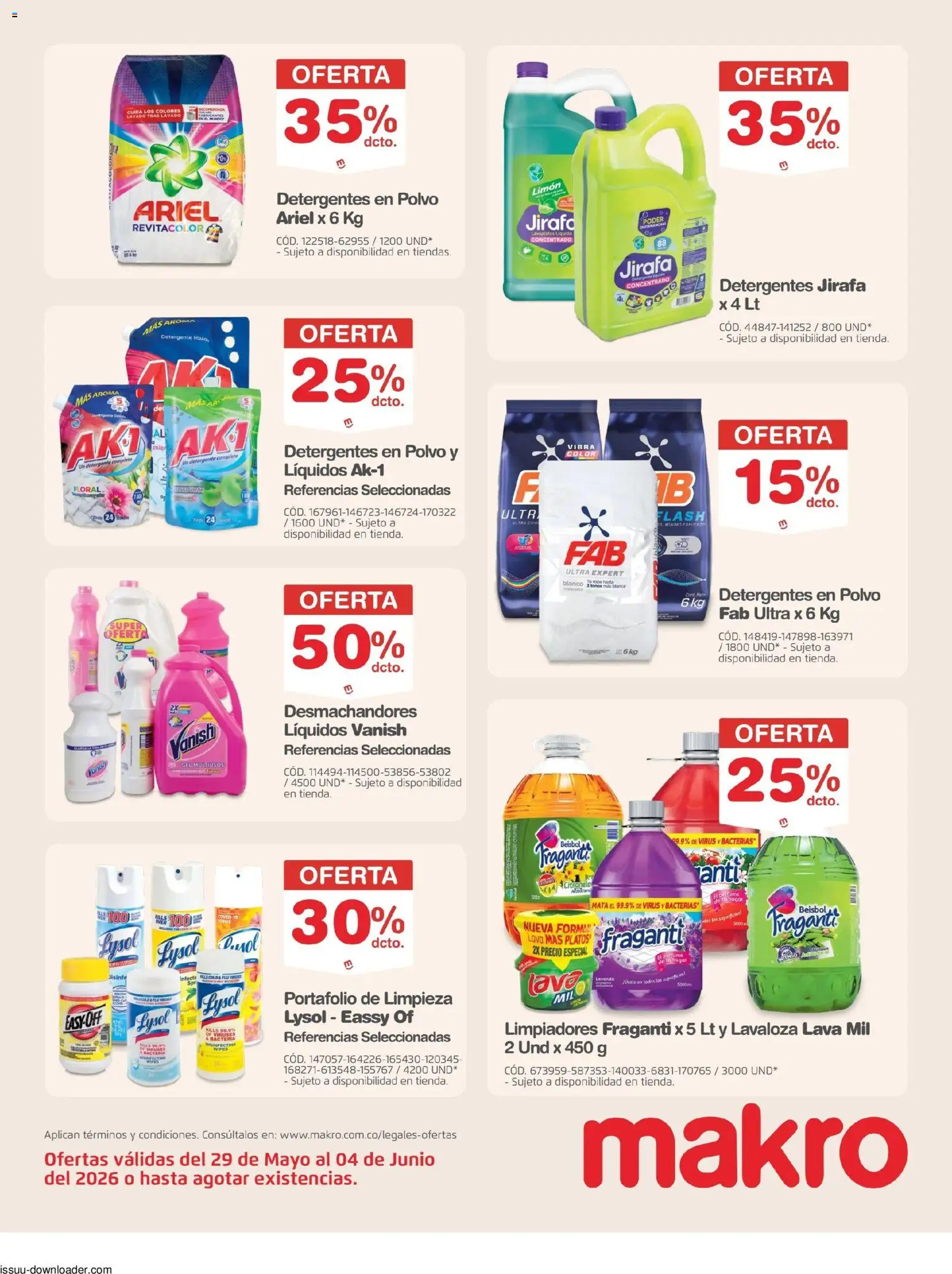Makro revista - valida desde el 29.05.2026 | Página: 23 | Productos: Limón, Polvo, Detergente