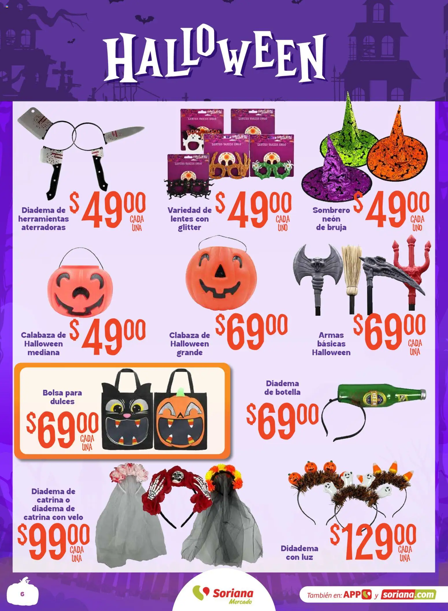 Nuevas ofertas de Soriana válidas en toda la República Mexicana desde el 08/09/2026. ¡Encuentra las mejores ofertas en Soriana Halloween y Día de muertos Mercado Nacional! | Página: 6
