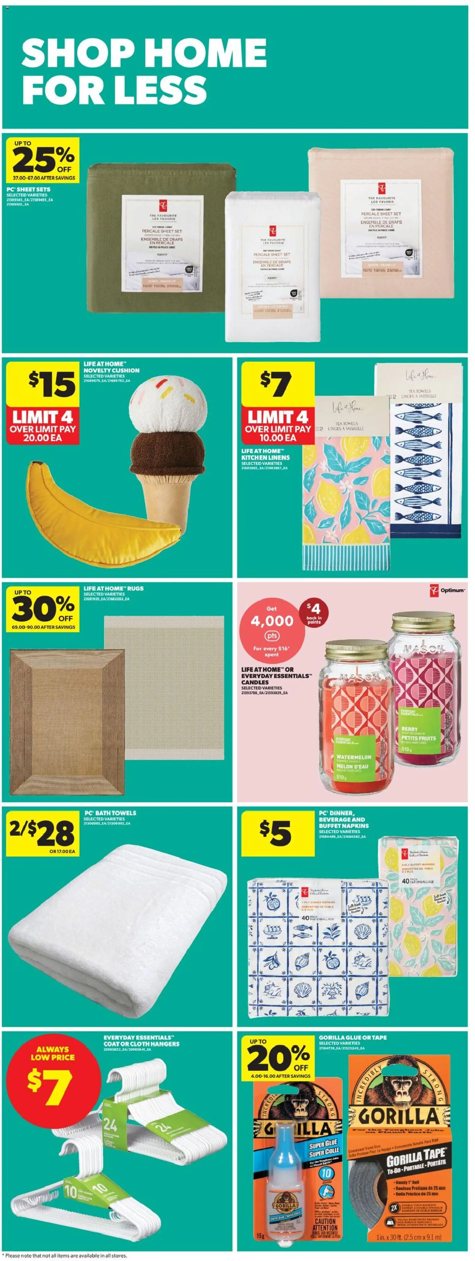 Real Canadian Superstore flyer valid from 28.05.2026 | Page: 40 | Products: Tea, Table, Bath, Coat
