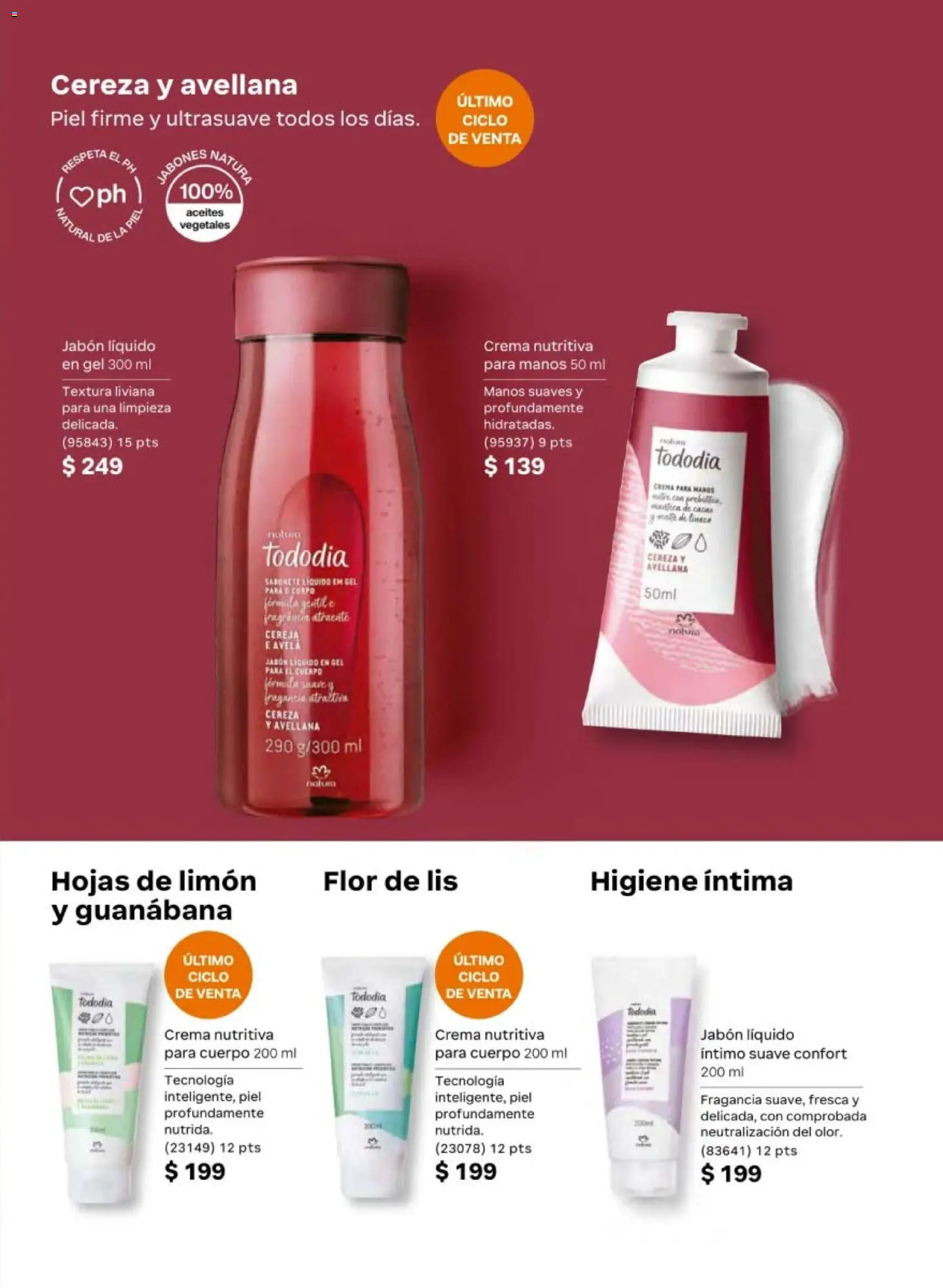 Nuevas ofertas de Natura válidas en toda la República Mexicana desde el 24.04.2026. ¡Encuentra las mejores ofertas en Natura campaña 7 2026! | Página: 109 | Productos: Jabón líquido, Crema, Limón, Fragancia