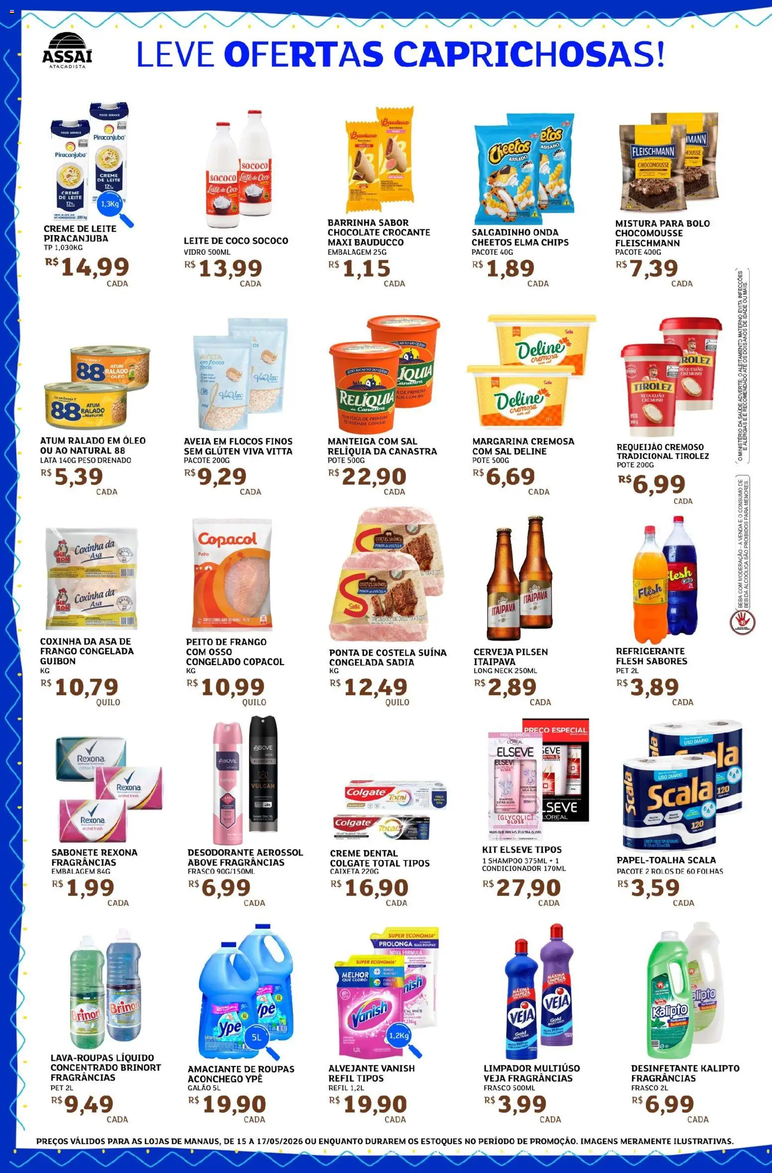 Assaí Atacadista Folheto - válido de 15.05.2026 | Página: 2 | Produtos: Shampoo, Desodorante, Elma Chips, Cheetos