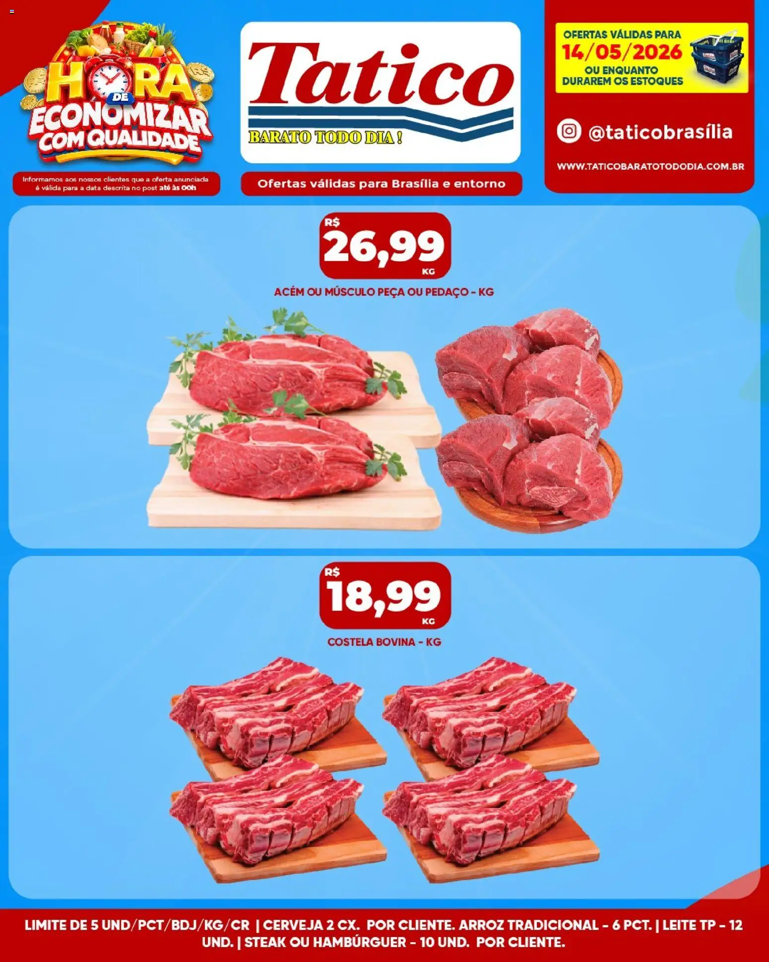 Tatico Folheto - válido de 15.05.2026 | Página: 35 | Produtos: Acém, Leite, Cerveja, Arroz