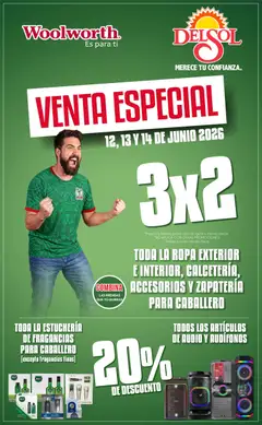 Vista previa de Del Sol y Woolworth catálogo, nuevo folleto de la tienda, válido en México a partir del 12.06.2026