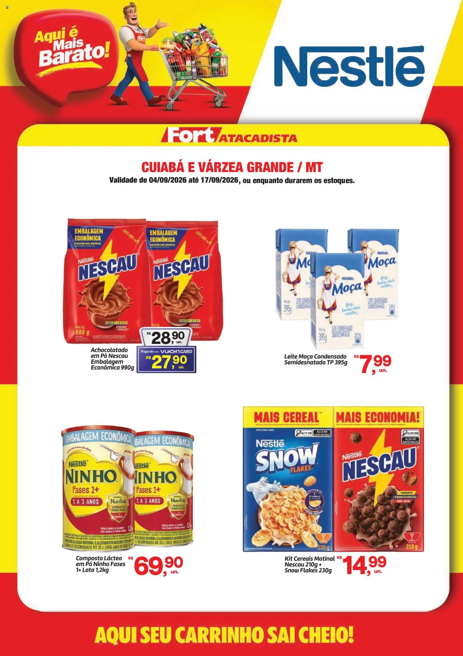 Fort Atacadista Folheto - válido de 04/09/2026 | Página: 1 | Produtos: Achocolatado, Leite, Açúcar, Leite condensado