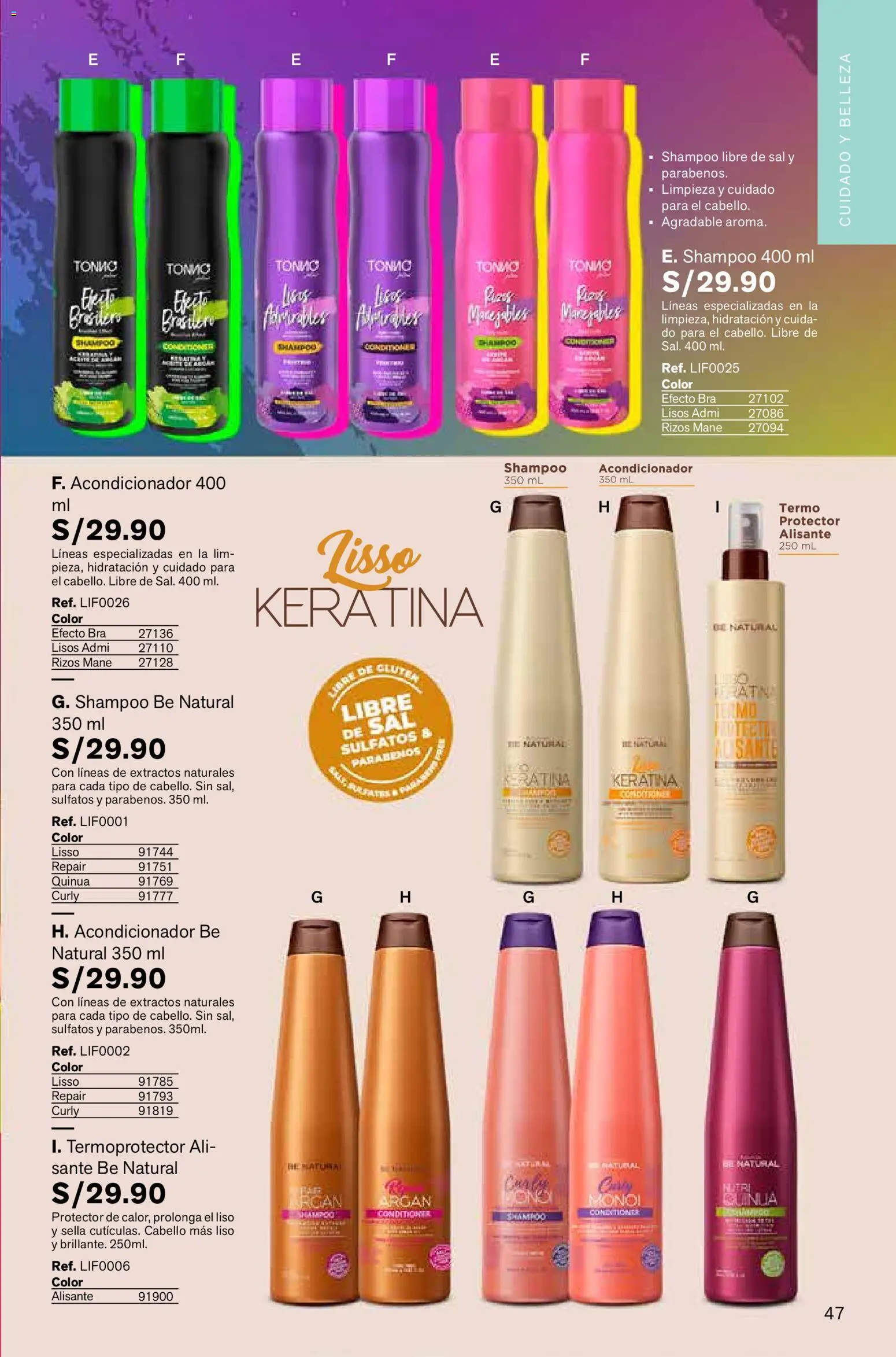 Catálogo Leonisa válido desde 06.03.2026 | Página: 47 | Productos: Shampoo, Acondicionador, Té