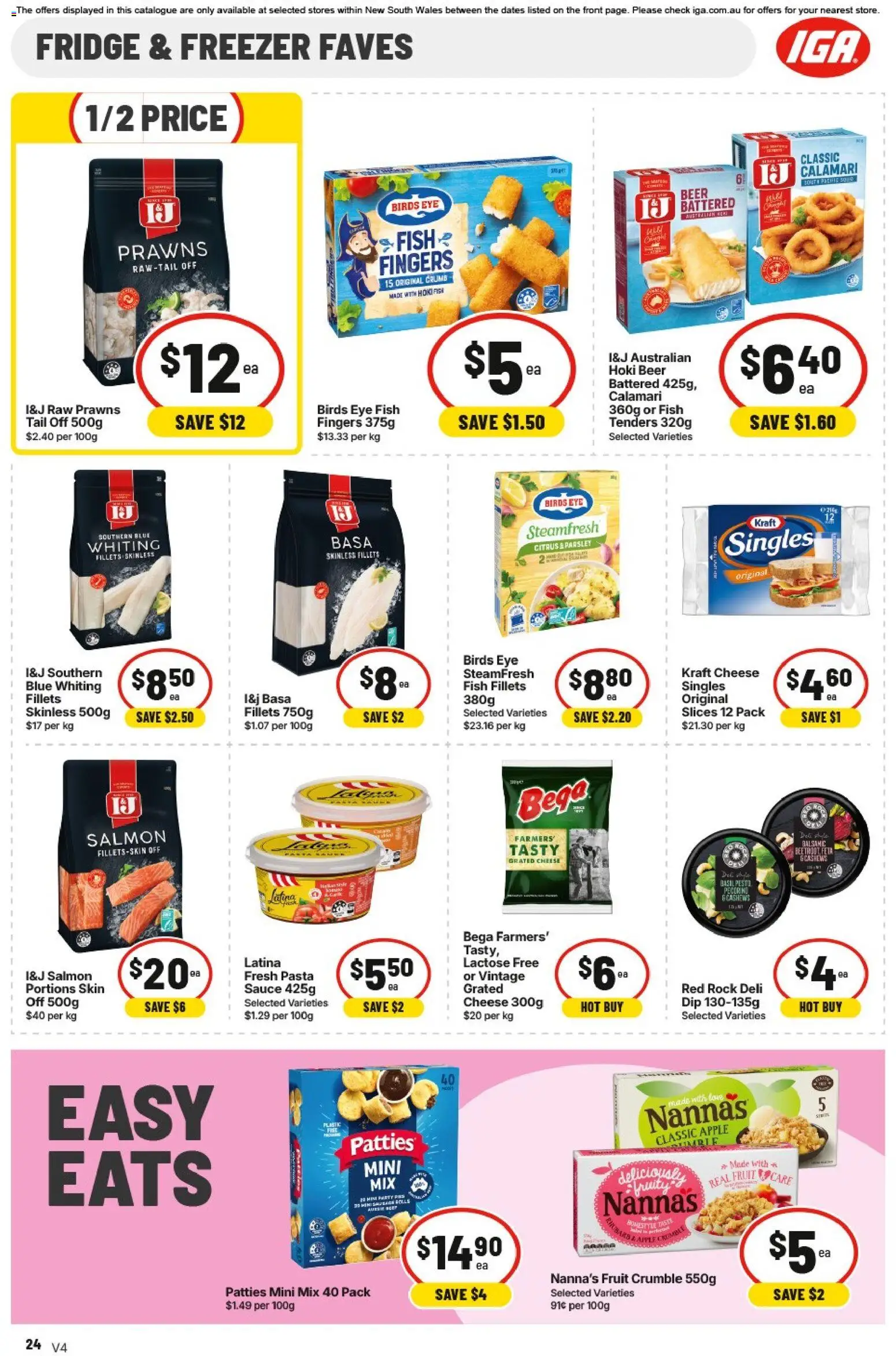 IGA catalogue - valid from 26/08/2026 | Page: 22 | Products: Prawns, Pesto, Freezer, Citrus