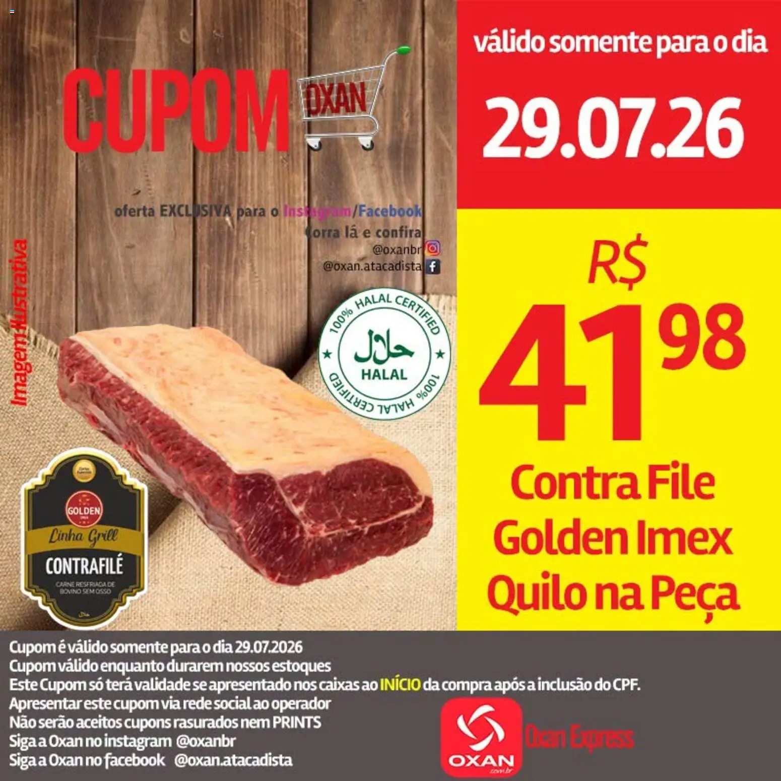 Oxan Atacadista Folheto - válido de 29/07/2026 | Página: 17 | Produtos: Grill, Contra filé, Carne