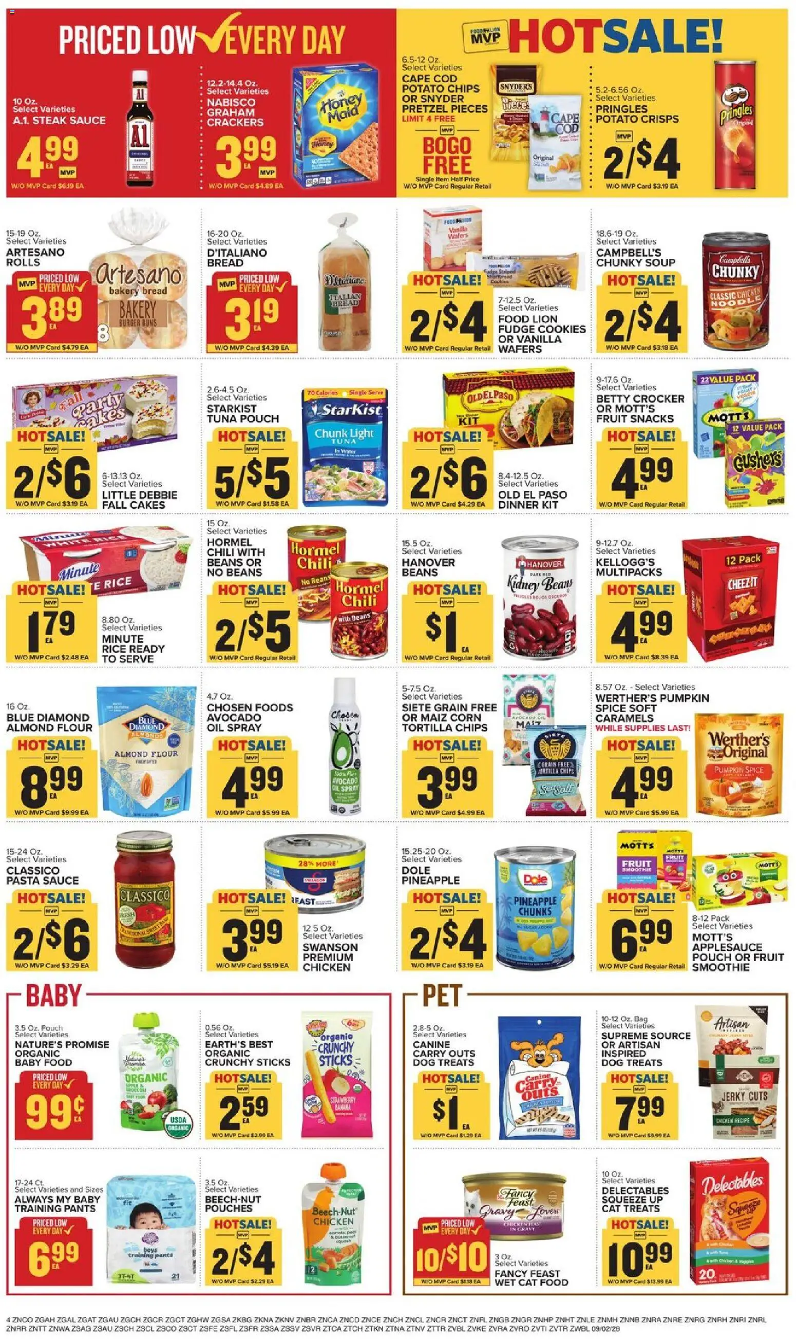 Food Lion Weekly Ad - valid from 09/02/2026 | Page: 8 | Products: Cat Food, Bread, Avocado, Tortilla chips
