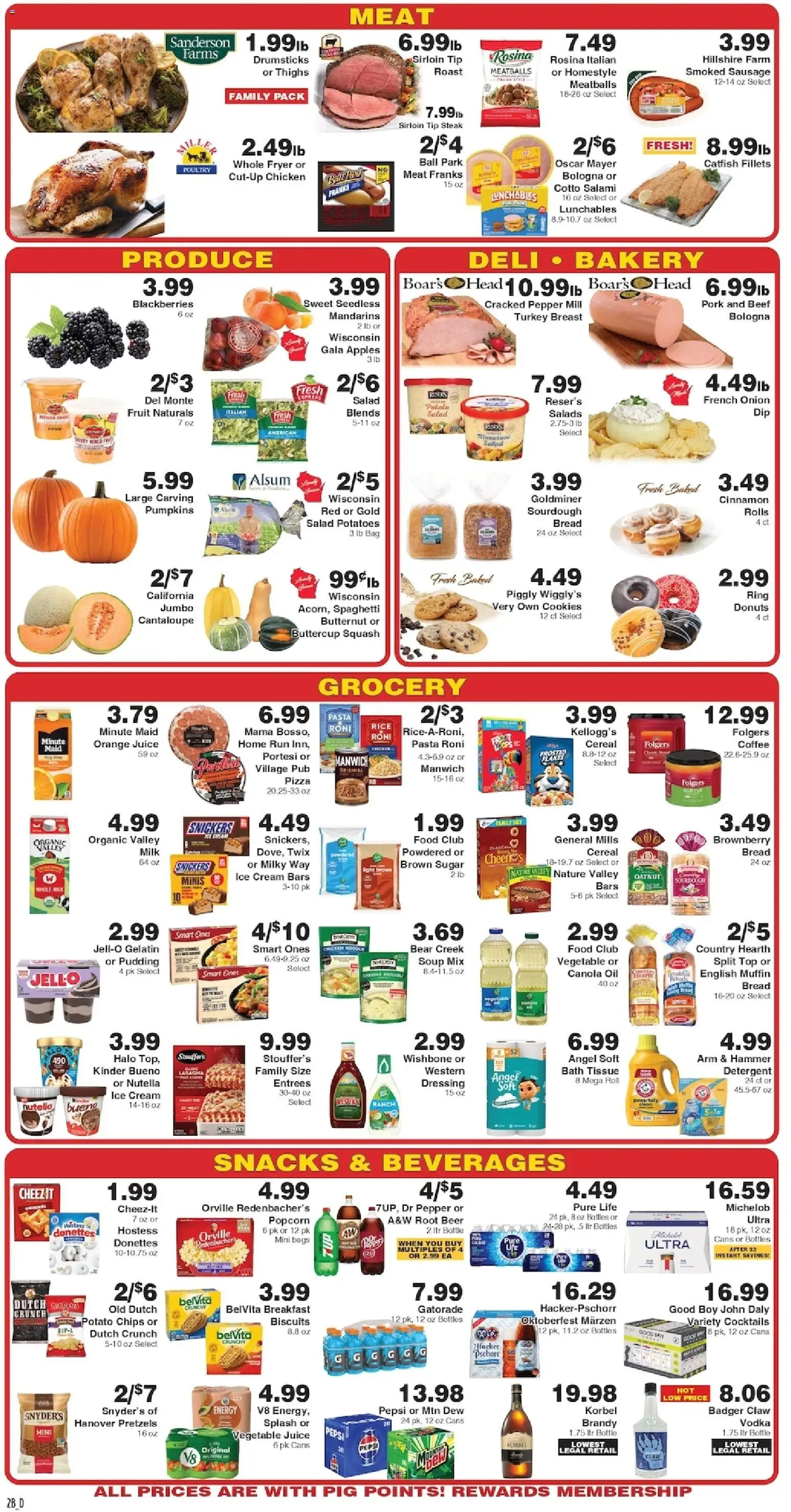Piggly Wiggly Weekly Ad - valid from 09/30/2026 | Page: 2 | Products: Coffee, Cookies, Salad, Snacks