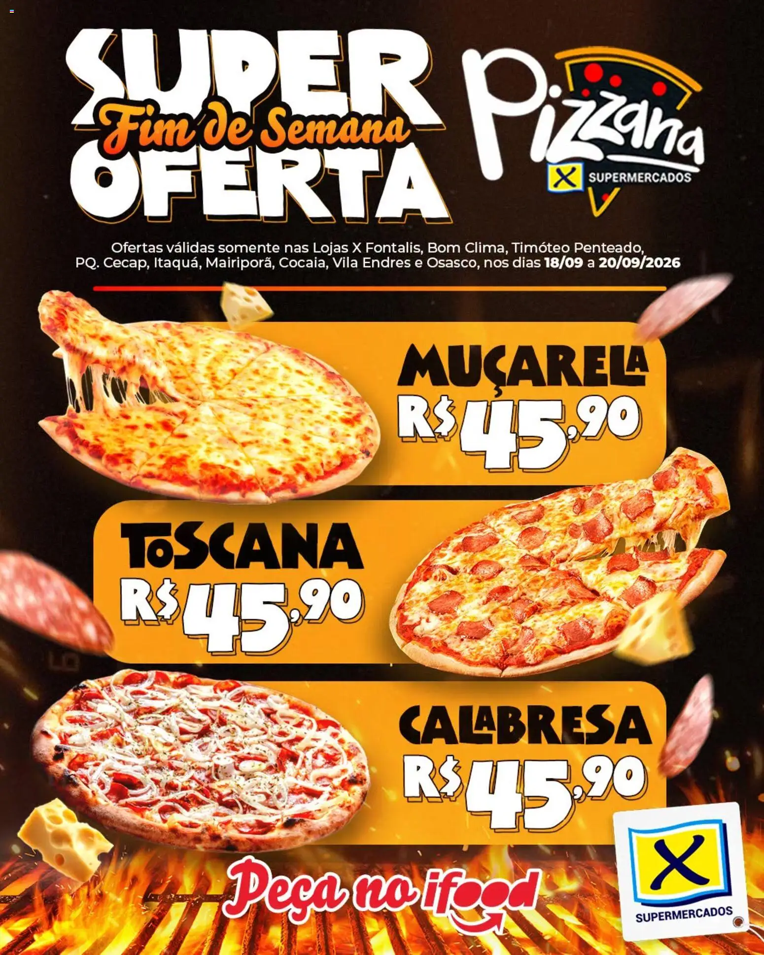X Supermercados Folheto - válido de 18/09/2026 | Página: 1 | Produtos: Muçarela
