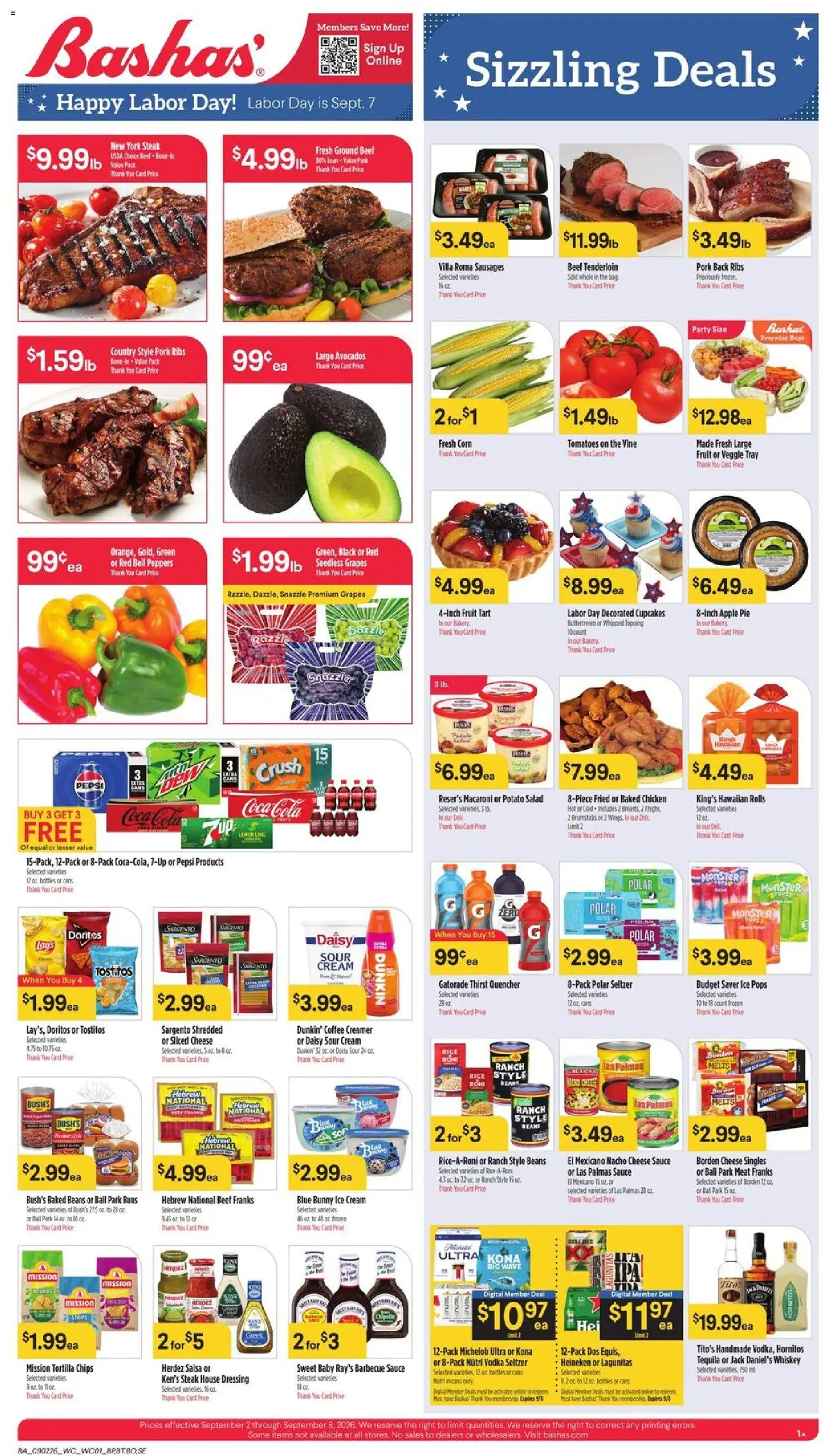 Basha's Weekly Ad - valid from 09/02/2026 | Page: 2 | Products: Bakery, Tequila, Vodka, Lemon