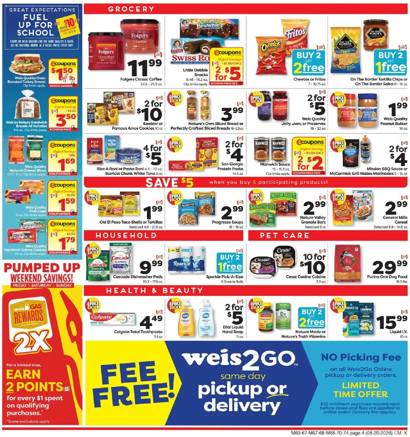 Weis Weekly Circular - DE - valid from 08/20/2026 | Page: 4 | Products: Soap, Toothpaste, Preserves, Dishwasher