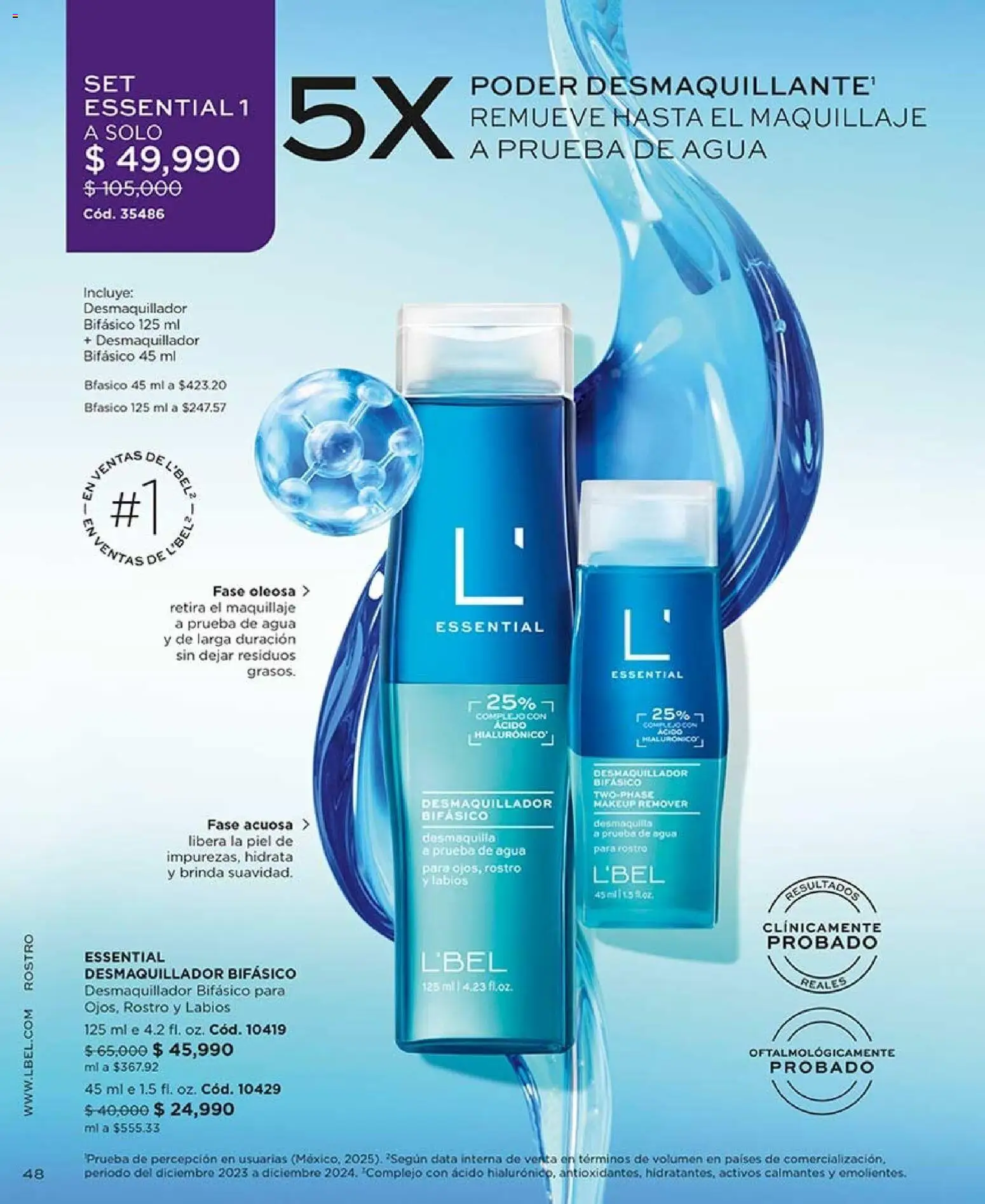 L'Bel revista - valida desde el 07/08/2026 | Página: 48 | Productos: Agua, Maquillaje