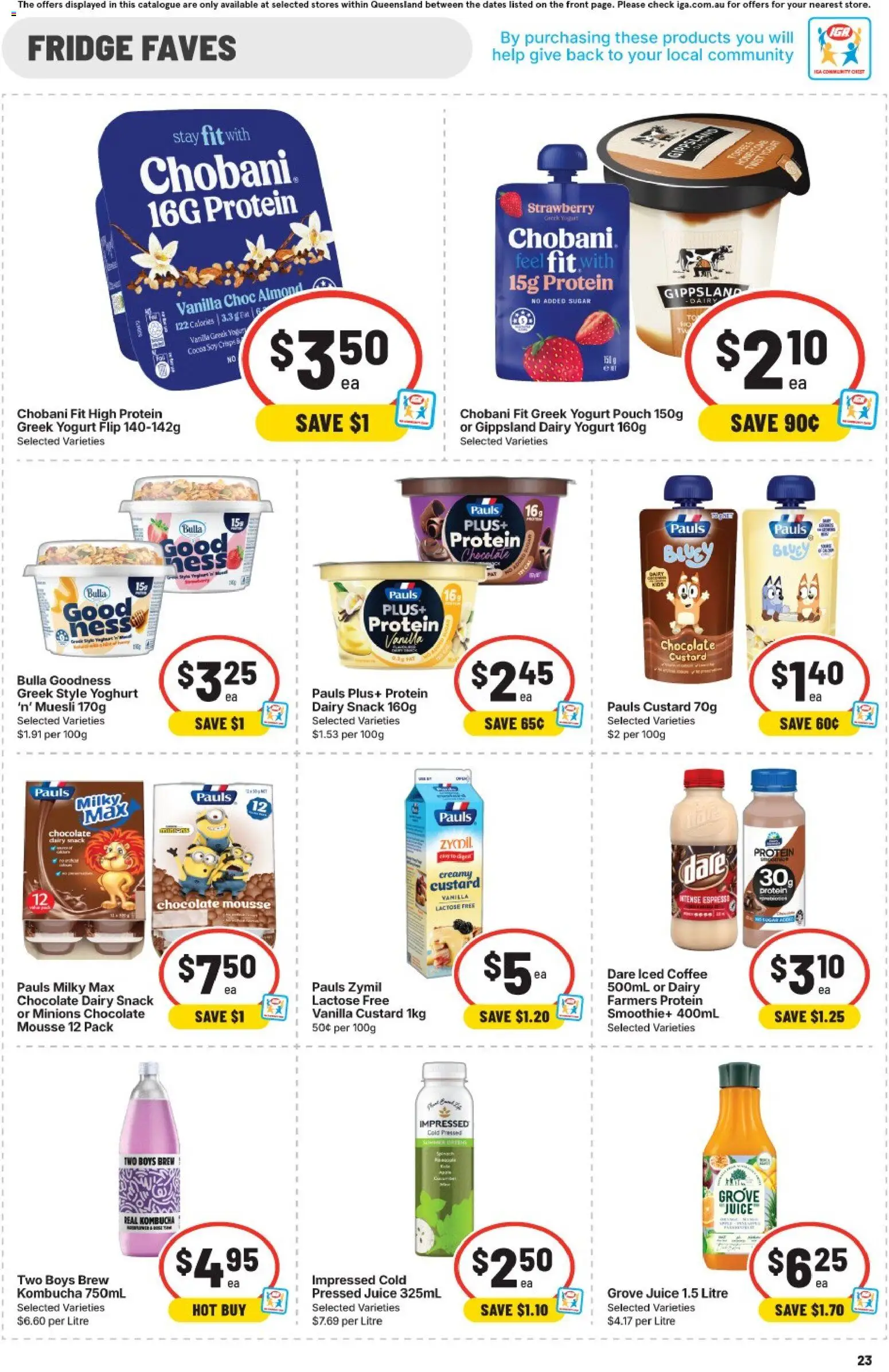IGA catalogue - valid from 03.06.2026 | Page: 23 | Products: Cocoa, Yoghurt, Coffee, Fridge