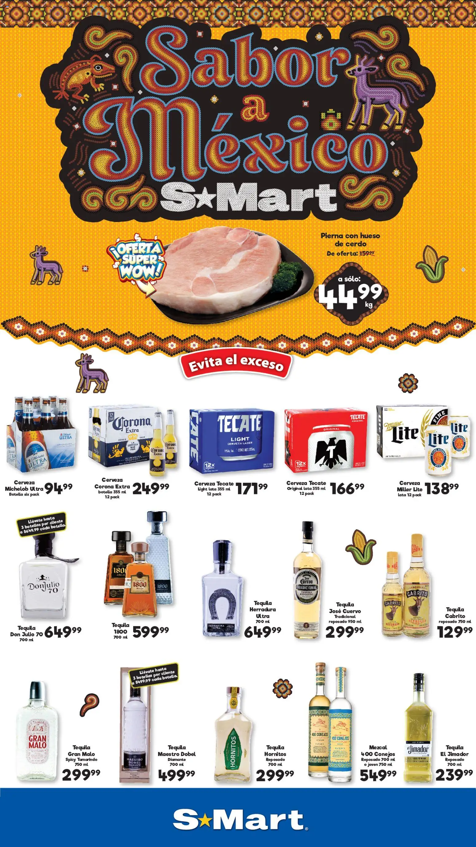 Nuevas ofertas de S-Mart válidas en toda la República Mexicana desde el 15/09/2026. ¡Encuentra las mejores ofertas en S-Mart folleto! | Página: 1 | Productos: Cerveza, Tequila, Cerveza Corona, Botella