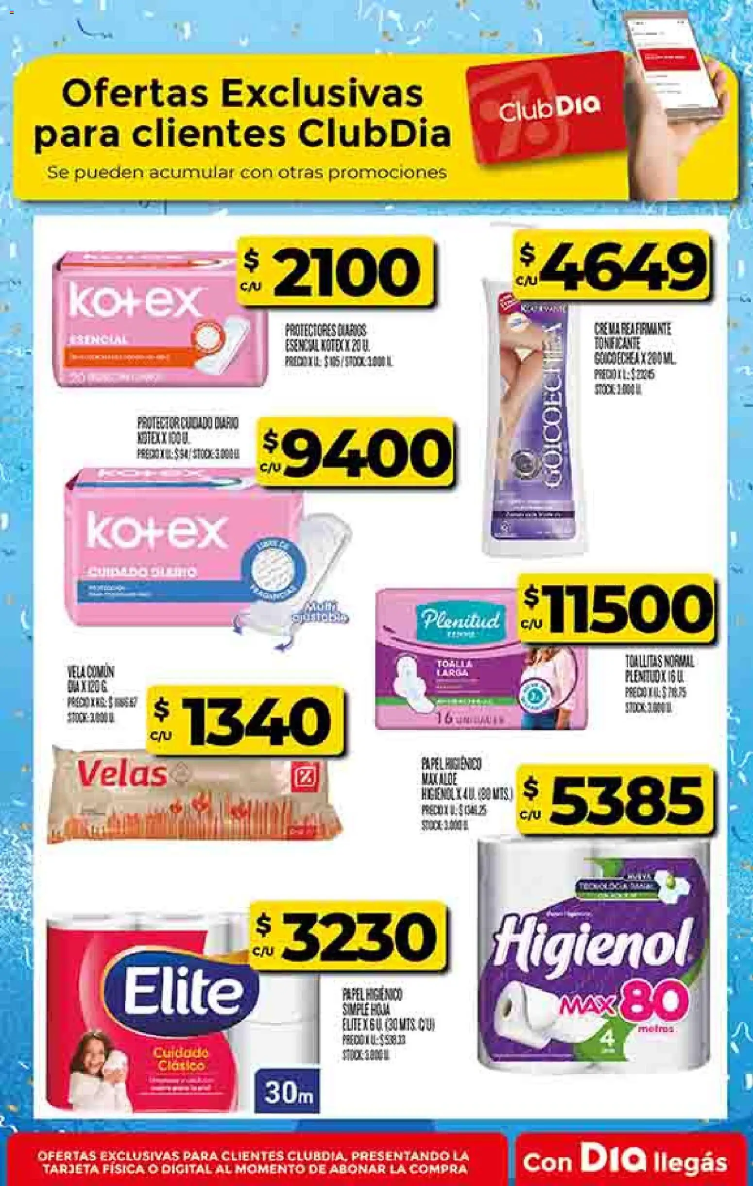 Supermercado DIA Ofertas │ válido desde el 20.05.2026 | Página: 46 | Productos: Toalla, Vela, Protectores diarios, Crema