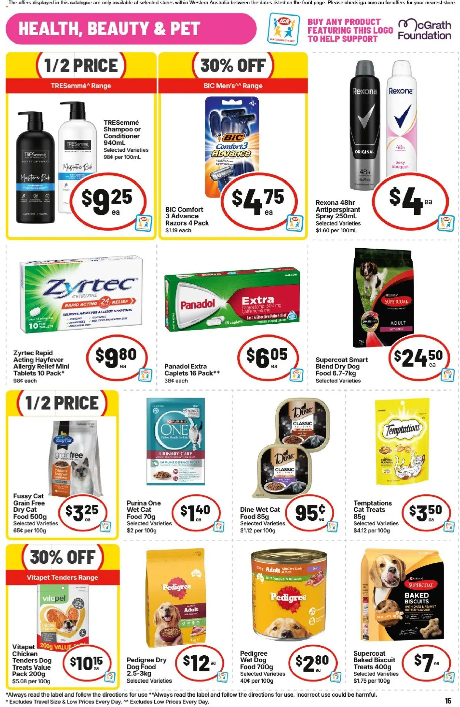 IGA catalogue - valid from 09/09/2026 | Page: 16 | Products: Shampoo, Conditioner, Chicken, Pain relief