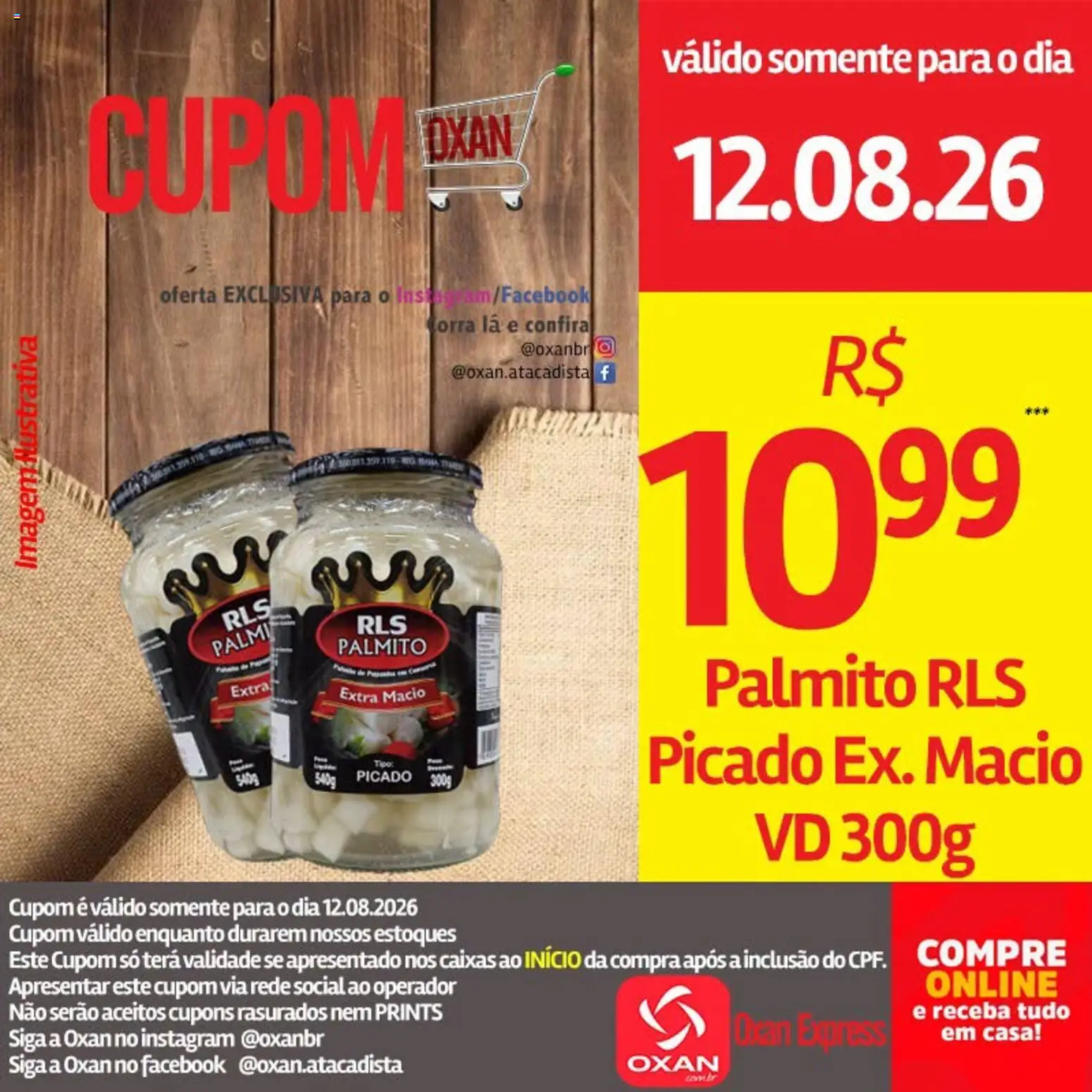 Oxan Atacadista Folheto - válido de 12/08/2026 | Página: 11 | Produtos: Palmito