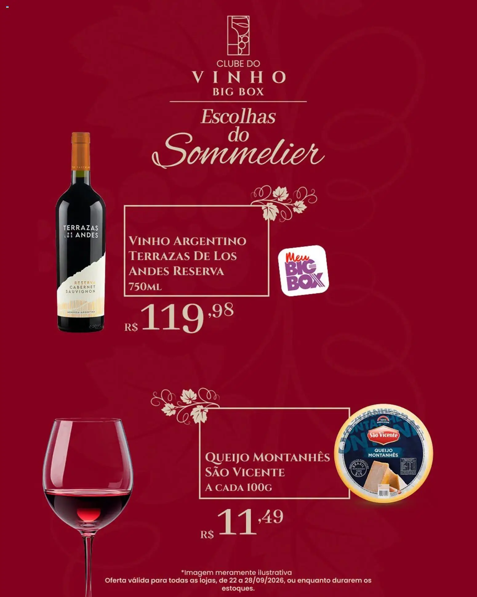 Big Box Folheto - válido de 22/09/2026 | Página: 2 | Produtos: Queijo, Vinho