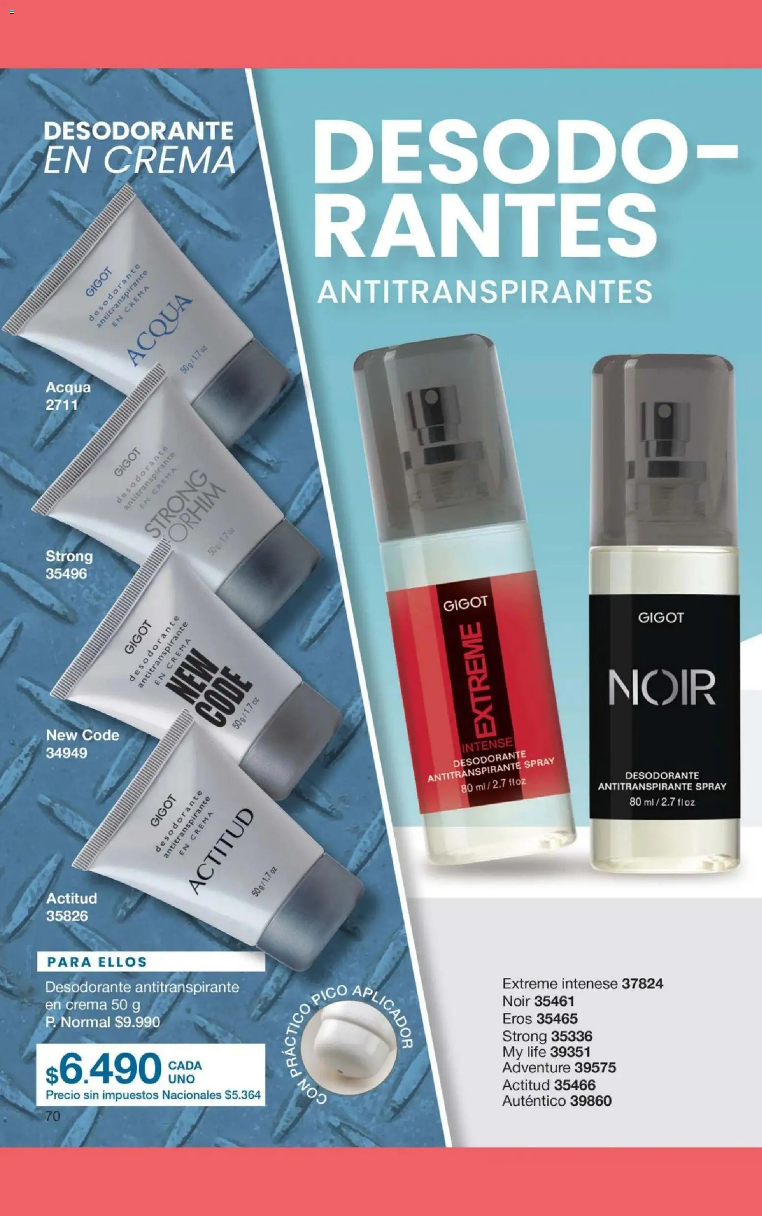 Gigot - CAMPAÑA 12 │ válido desde el 31/07/2026 | Página: 86 | Productos: Desodorante, Antitranspirante, Crema