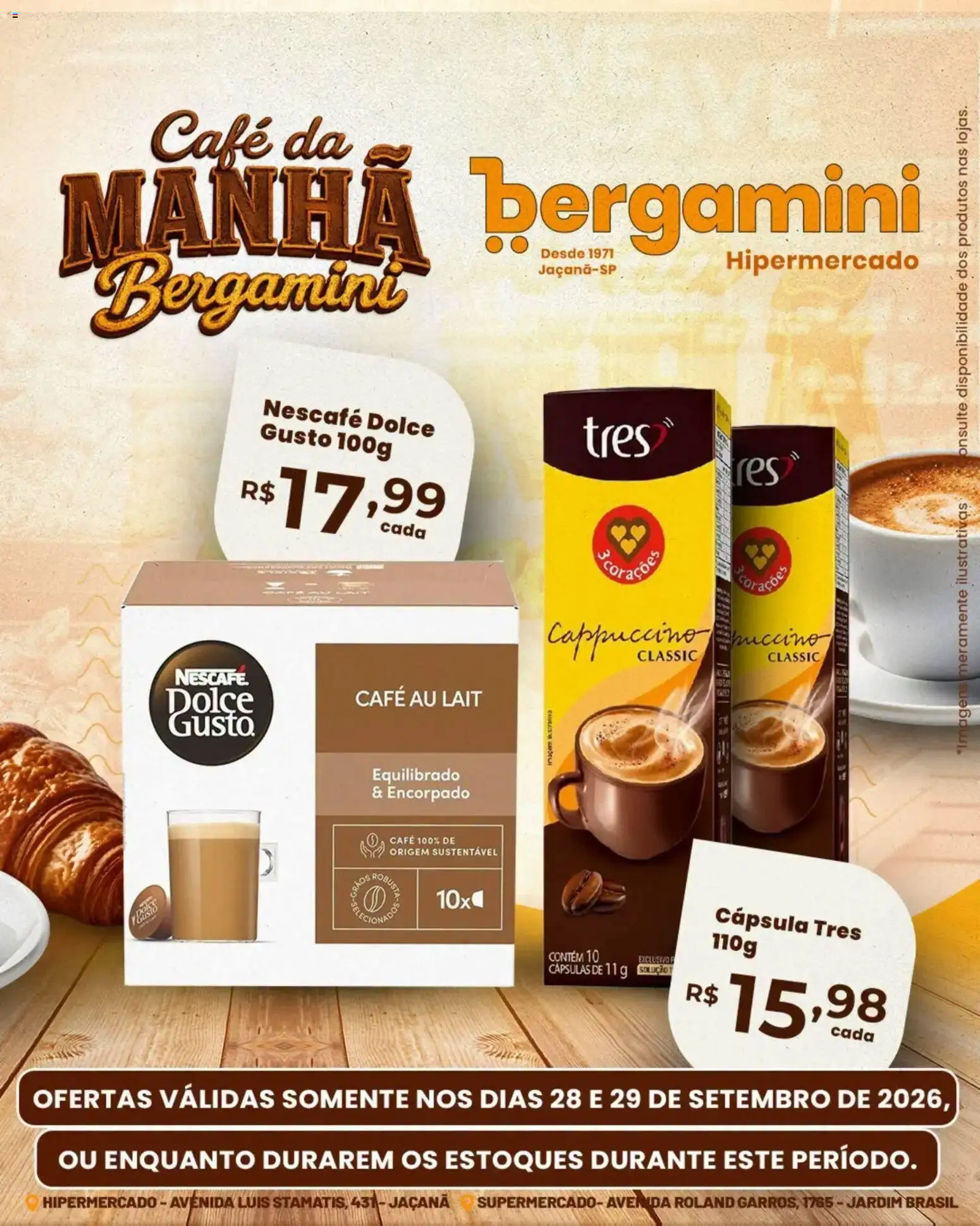 Supermercado Bergamini Folheto - válido de 28/09/2026 | Página: 4 | Produtos: Cápsulas, Cappuccino, Café