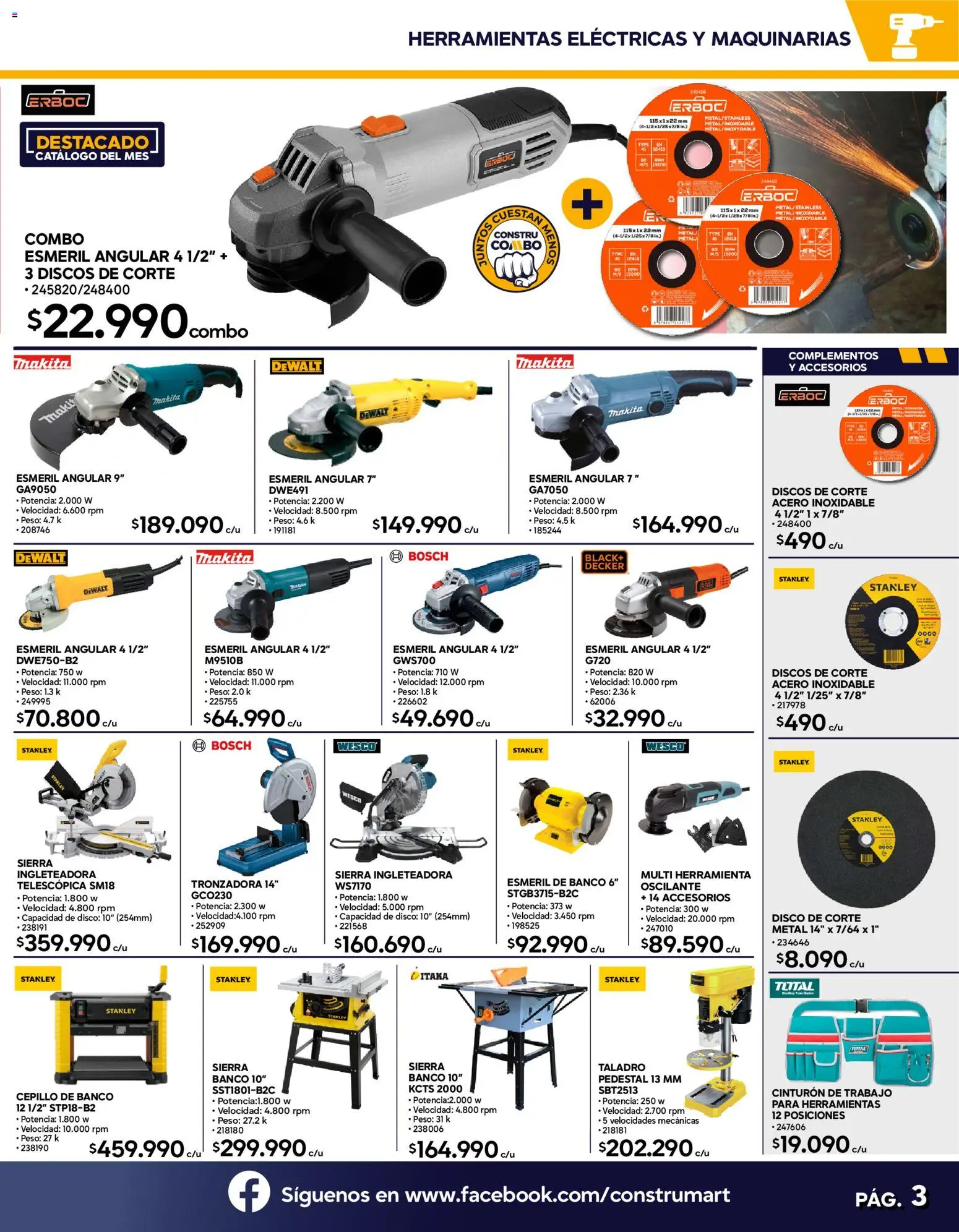 Construmart Ofertas │ válido desde el 01.03.2026 | Página: 3 | Productos: Peso, Cepillo, Banco, Cinturón