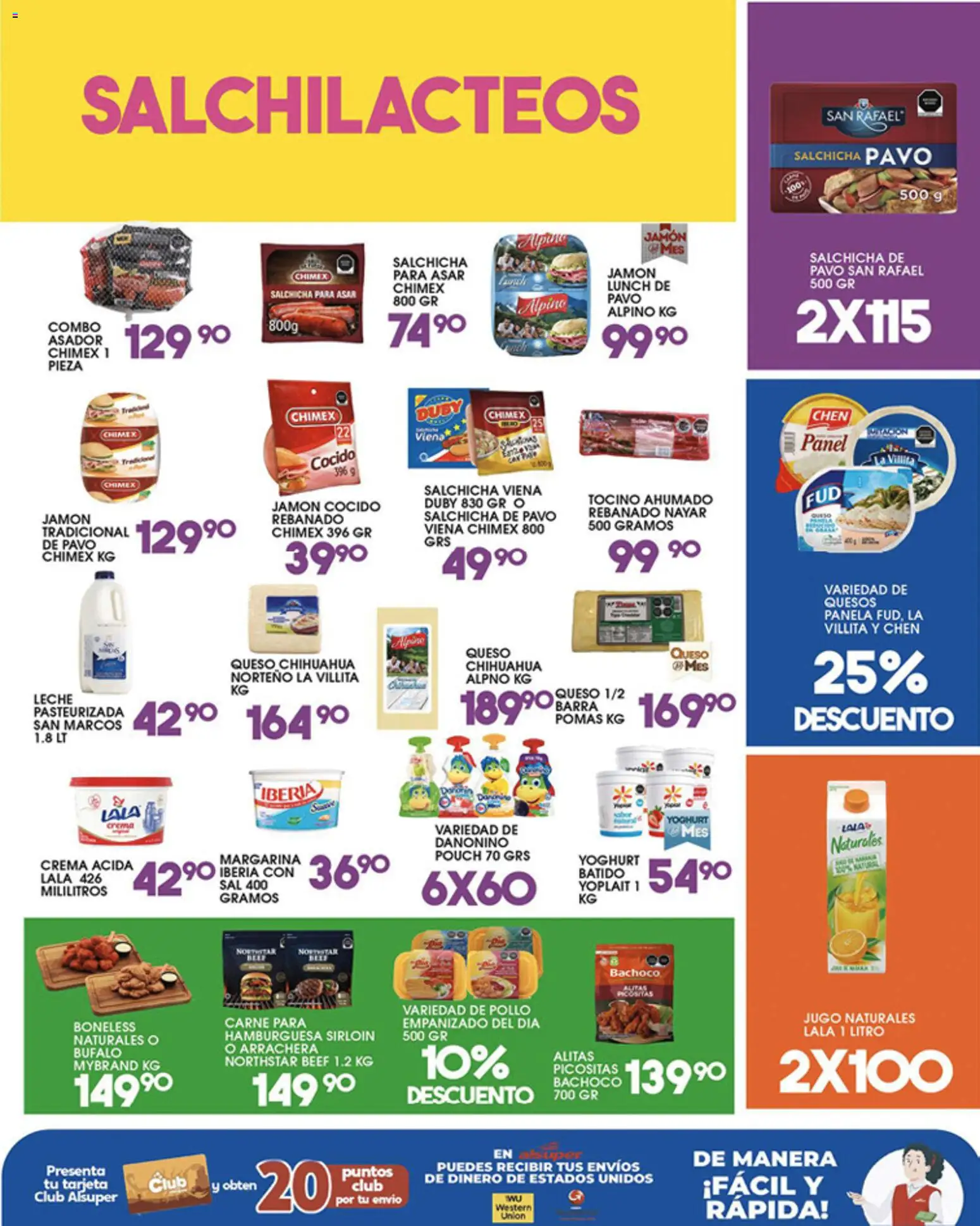 Nuevas ofertas de Alsuper válidas en toda la República Mexicana desde el 05.06.2026. ¡Encuentra las mejores ofertas en Alsuper folleto Durango! | Página: 3 | Productos: Pollo, Leche, Jamón, Jugo