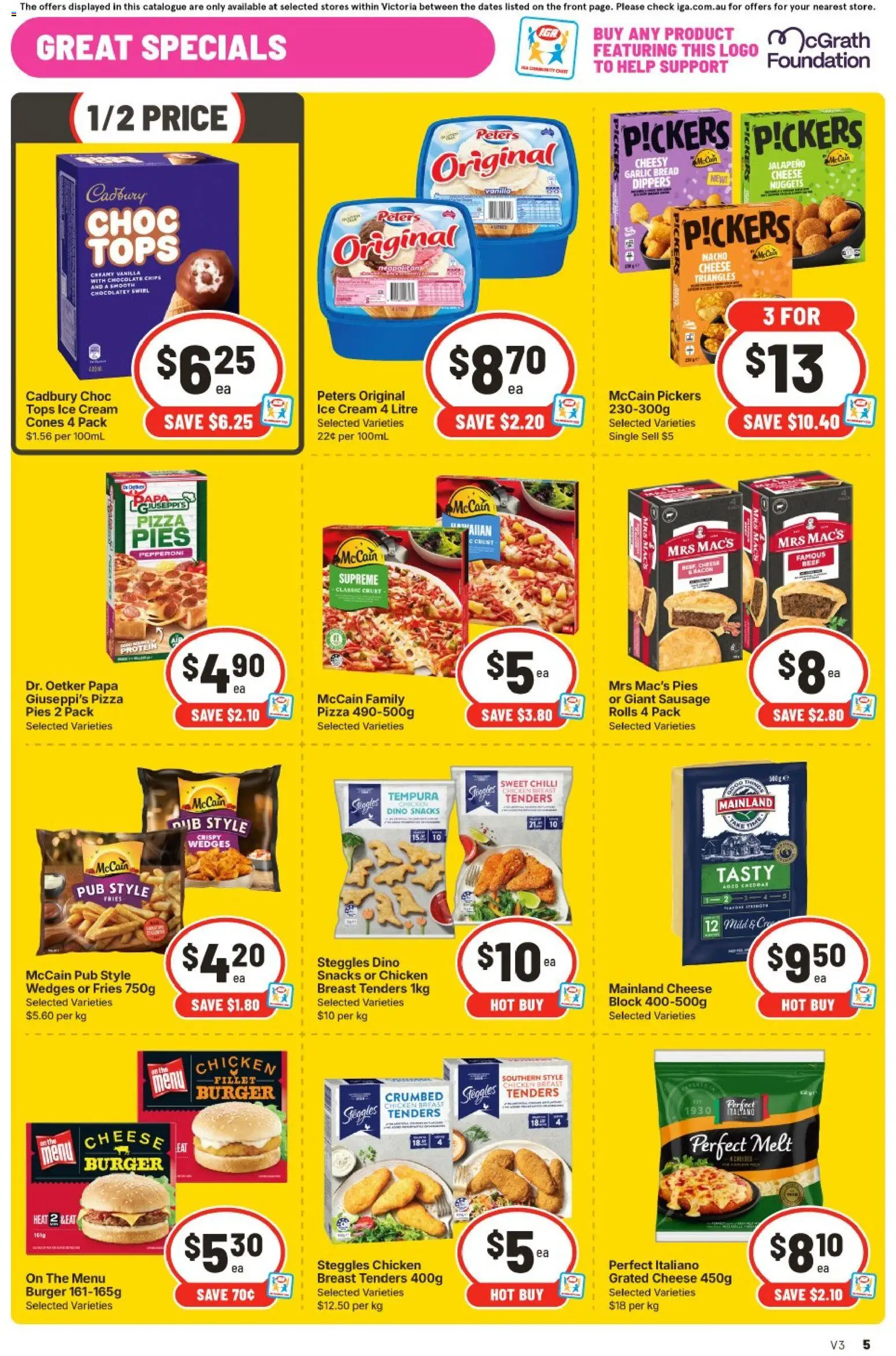 IGA catalogue - valid from 23/09/2026 | Page: 13 | Products: Bread, Chilli, Pies, Cheddar