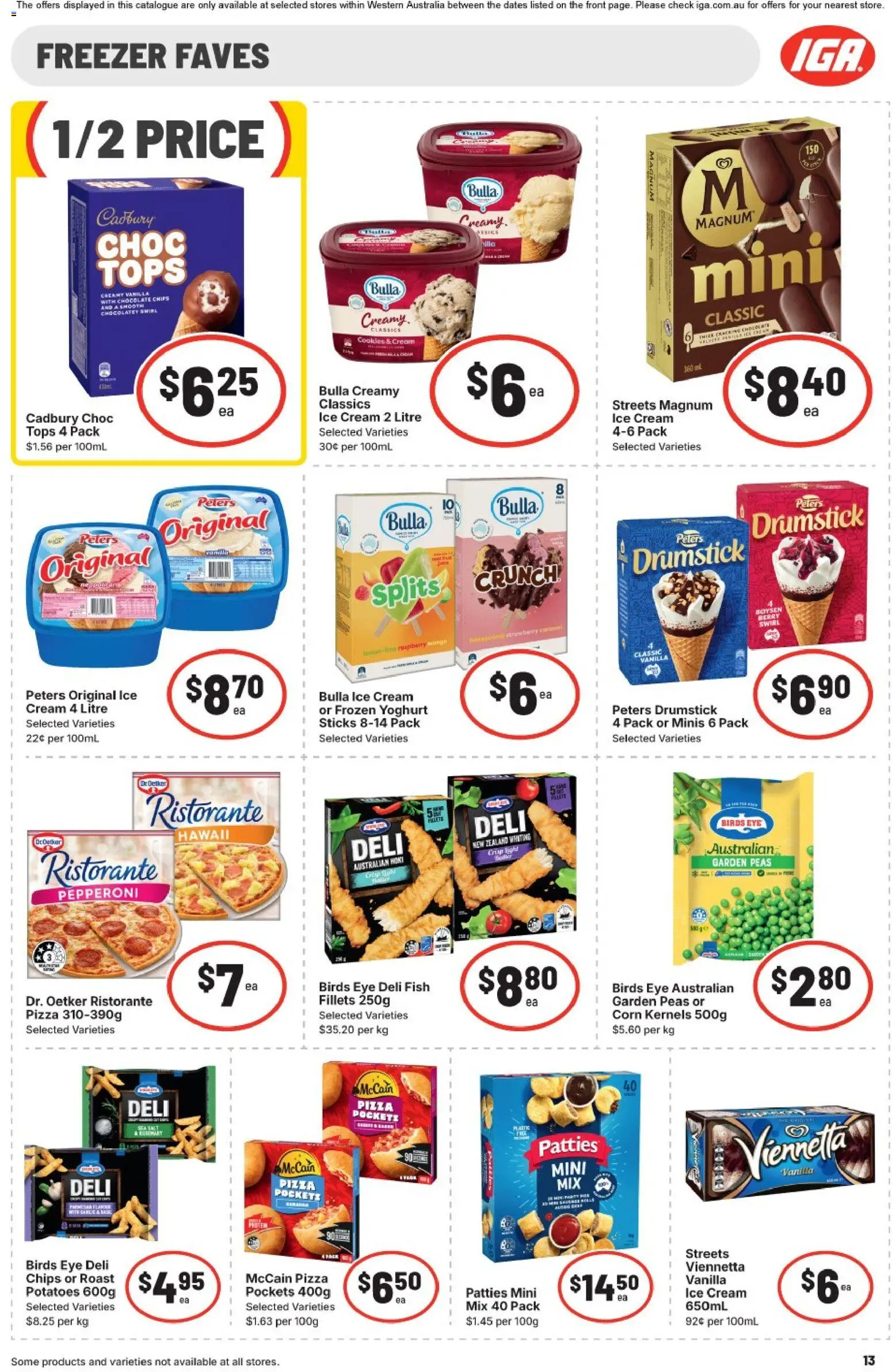 IGA catalogue - valid from 22/07/2026 | Page: 13 | Products: Pizza, Chips, Potatoes, Raspberry