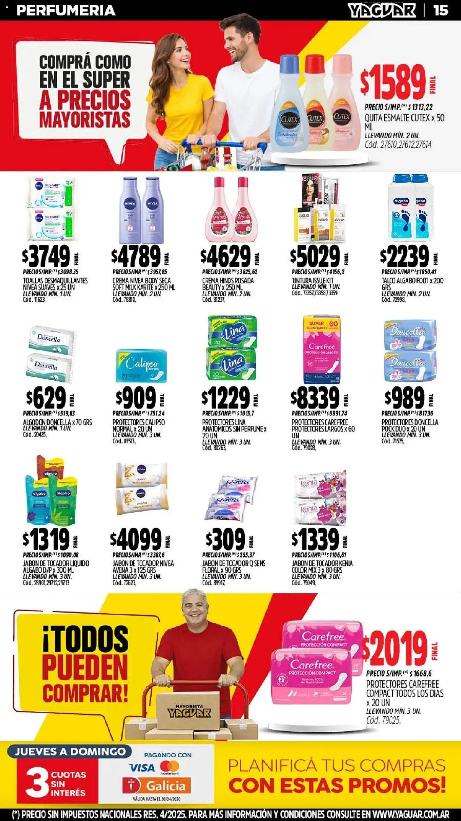 Yaguar - Oferta Semanal Neuquen │ válido desde el 11.05.2026 | Página: 15 | Productos: Body, Toallas, Perfume, Crema