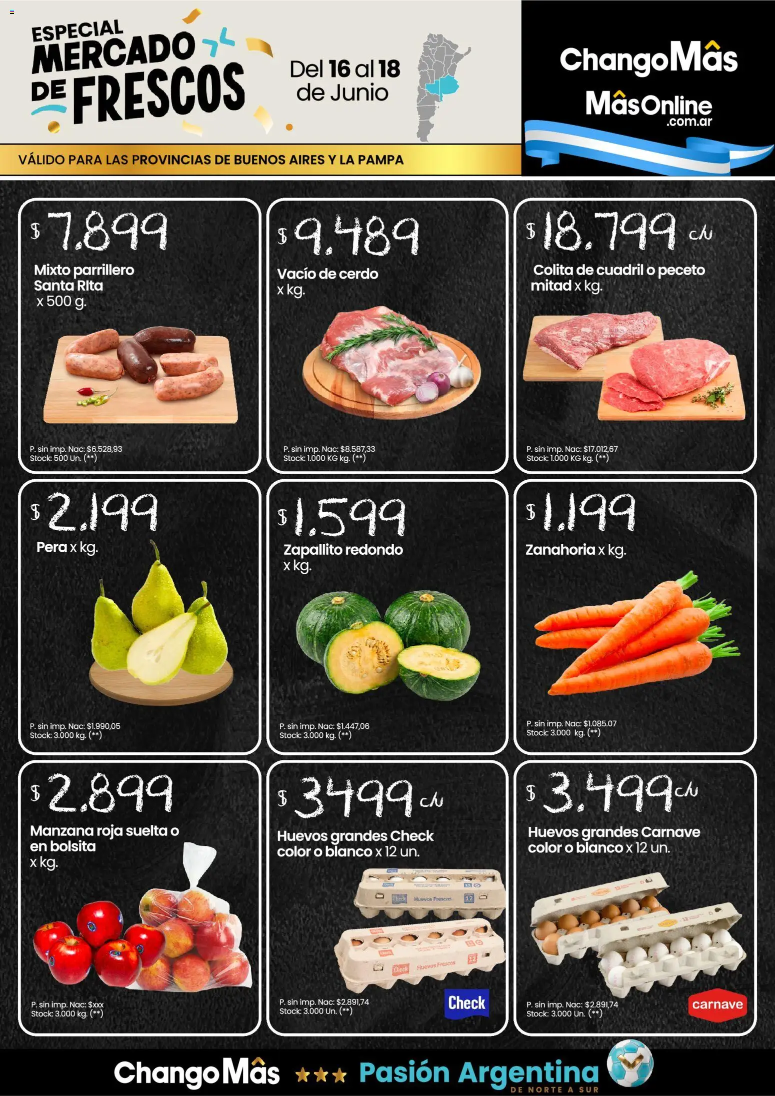 Changomas - Especial día del padre │ válido desde el 11.06.2026 | Página: 1 | Productos: Pera, Manzana, Cerdo, Zanahoria