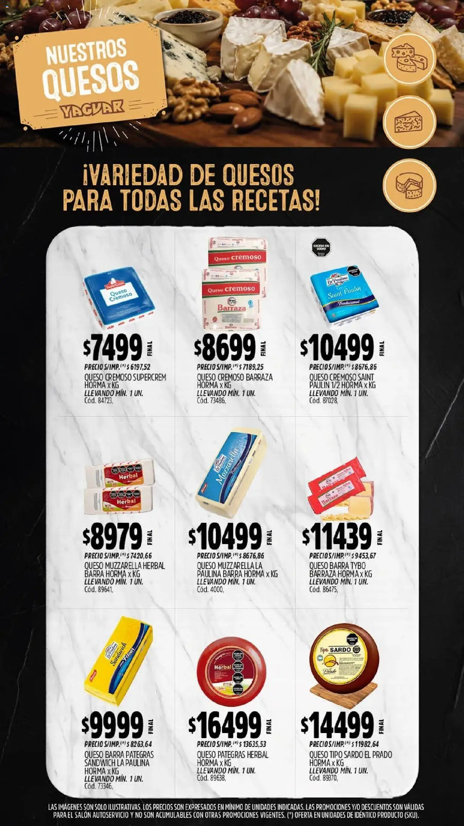 Yaguar - Oferta Semanal Misiones │ válido desde el 28/09/2026 | Página: 7 | Productos: Mozzarella, Muzzarella, Queso