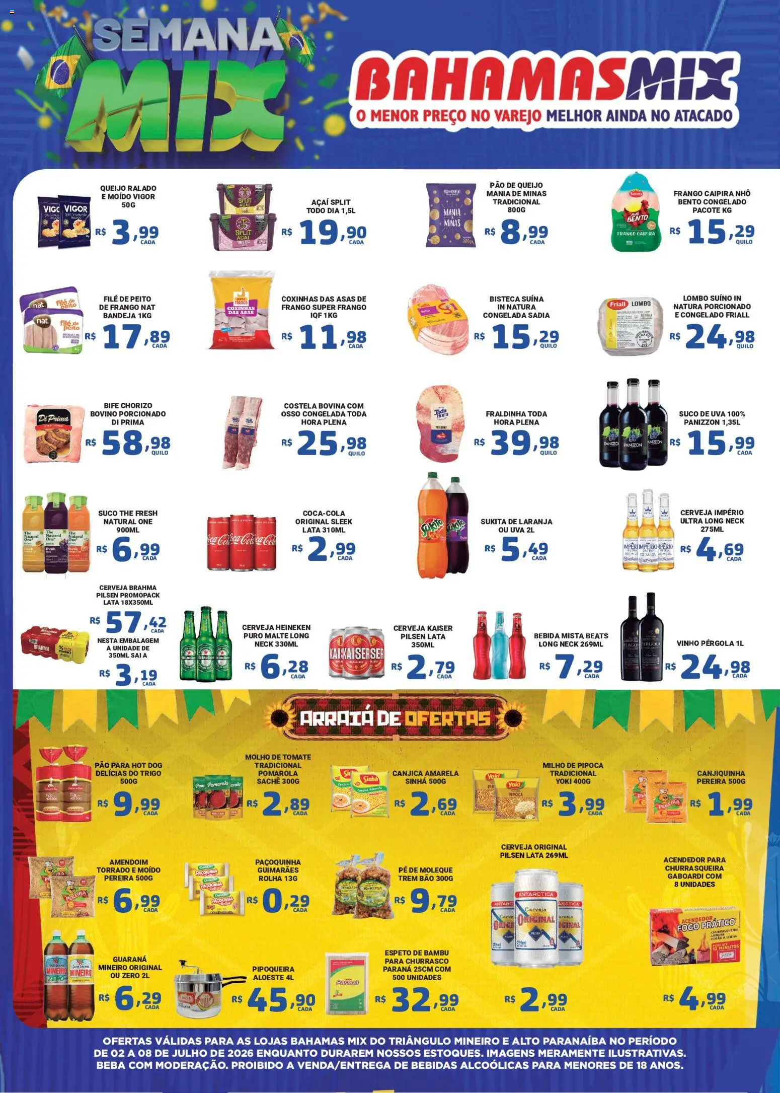 Bahamas Mix Folheto - válido de 02/07/2026 | Página: 2 | Produtos: Pão, Queijo ralado, Bandeja, Churrasqueira