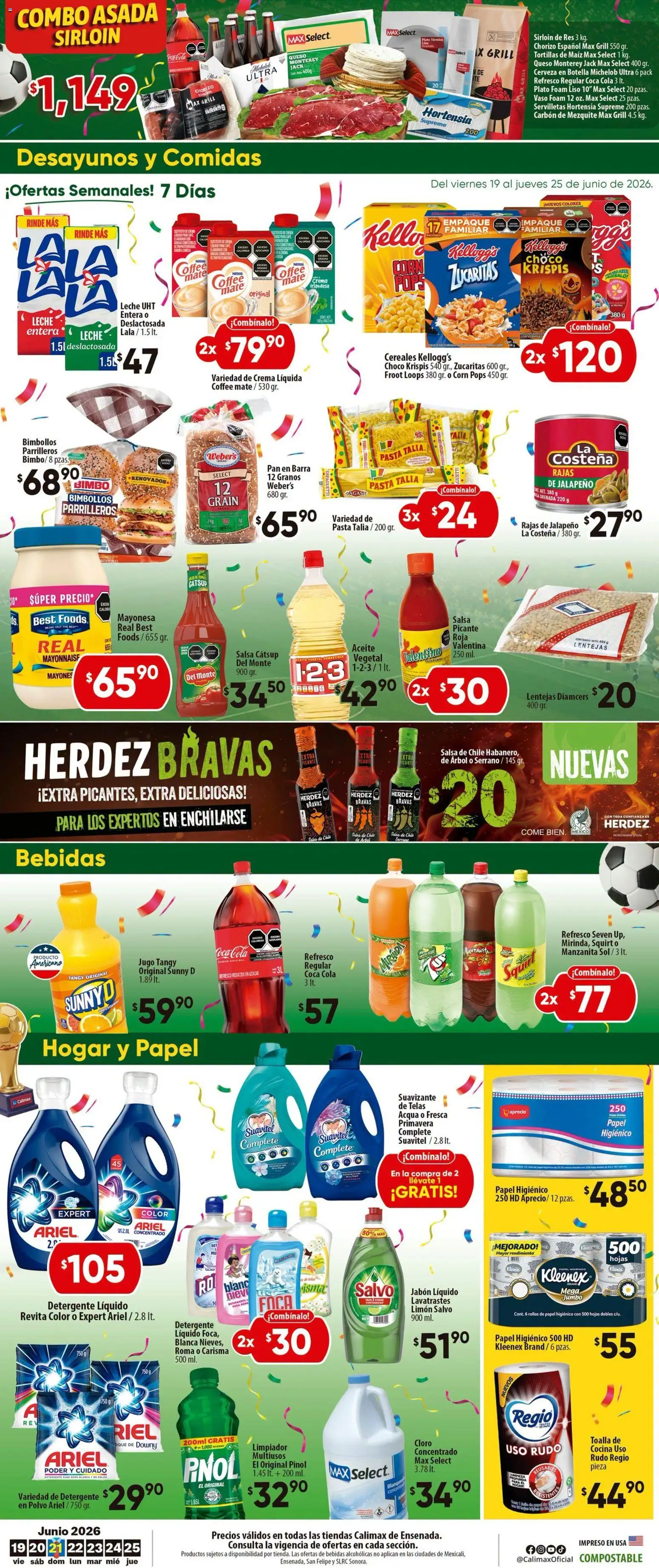Nuevas ofertas de Calimax válidas en toda la República Mexicana desde el 19.06.2026. ¡Encuentra las mejores ofertas en Calimax folleto Ensenada! | Página: 6