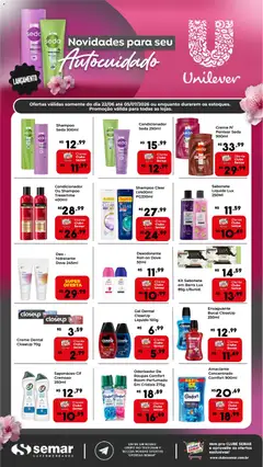 Semar Supermercado ofertas Unilever - Pré-Visualização do folheto da loja Semar Supermercado, válido de 22/06/2026