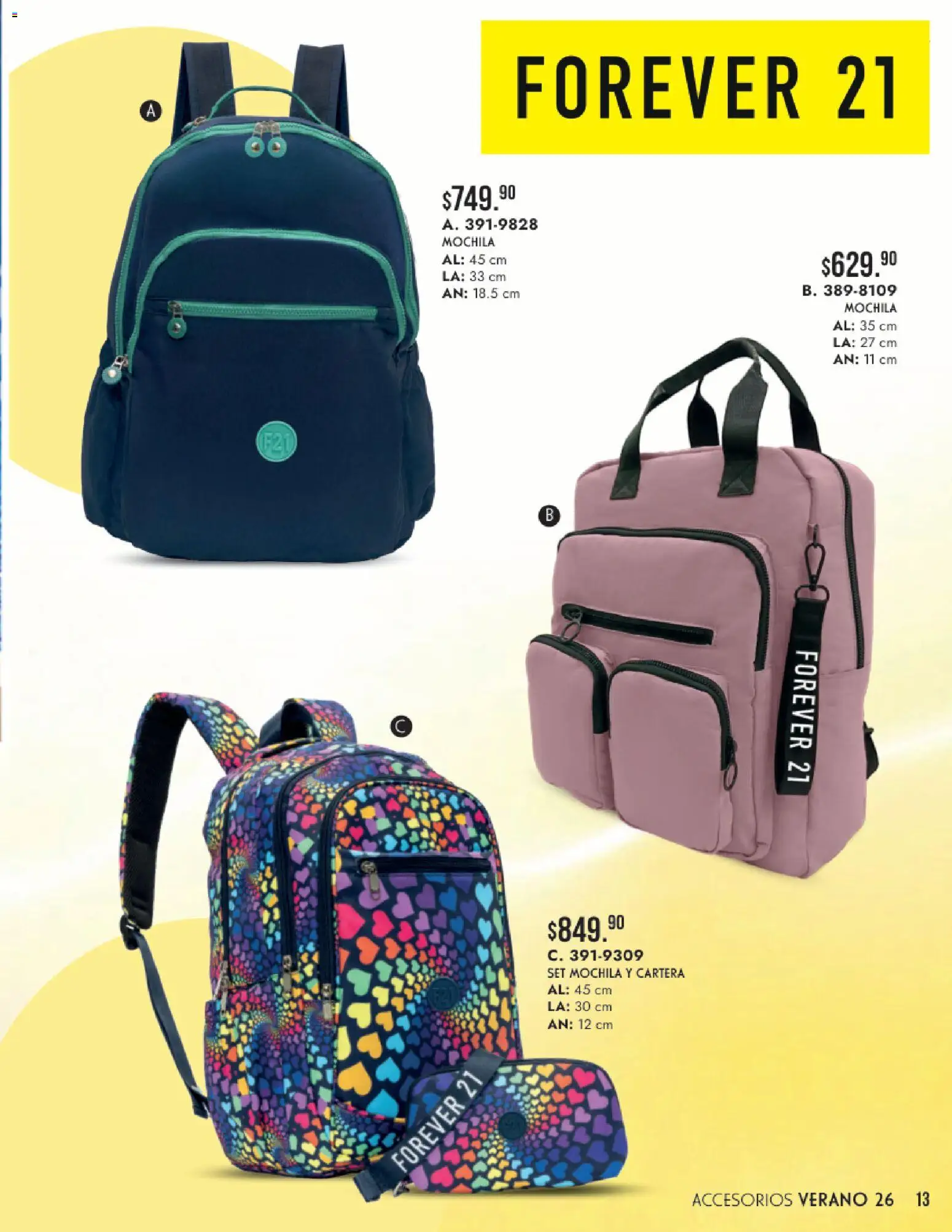Nuevas ofertas de Andrea válidas en toda la República Mexicana desde el 24/05/2026. ¡Encuentra las mejores ofertas en Andrea catálogo Accesorios para todos! | Página: 13 | Productos: Mochila