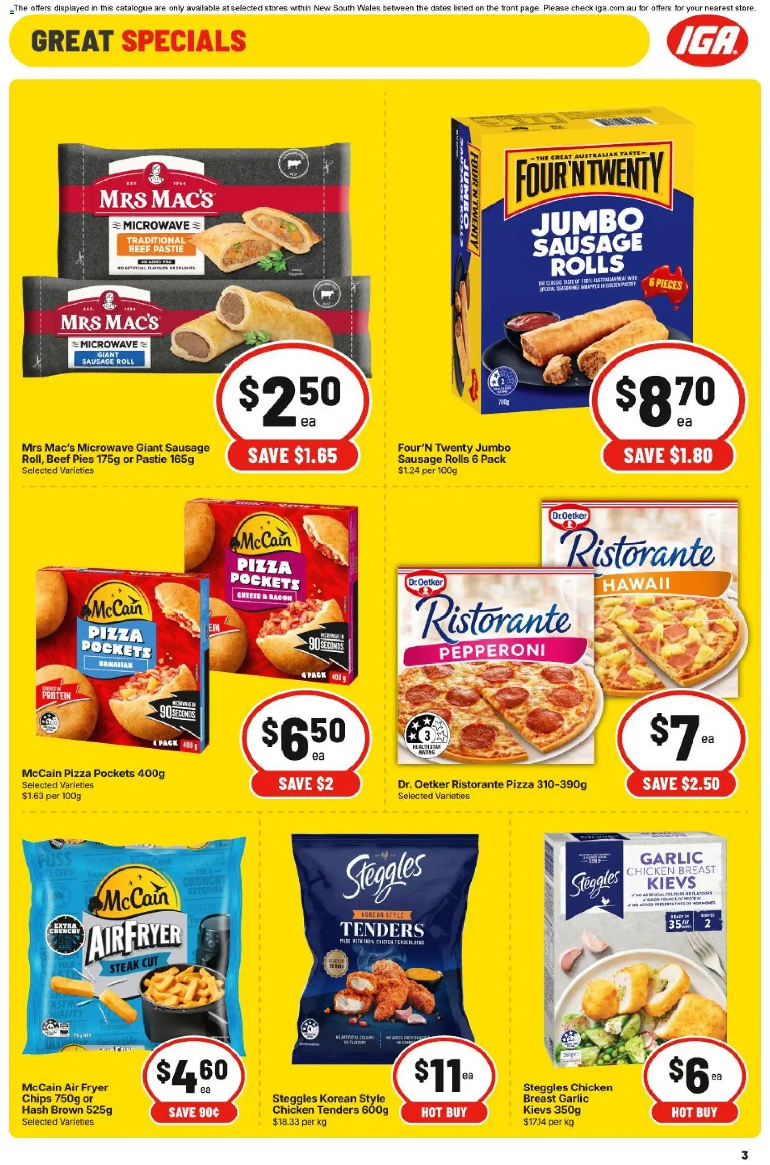 IGA catalogue - valid from 30/09/2026 | Page: 3 | Products: Bacon, Beef, Pastry, Garlic