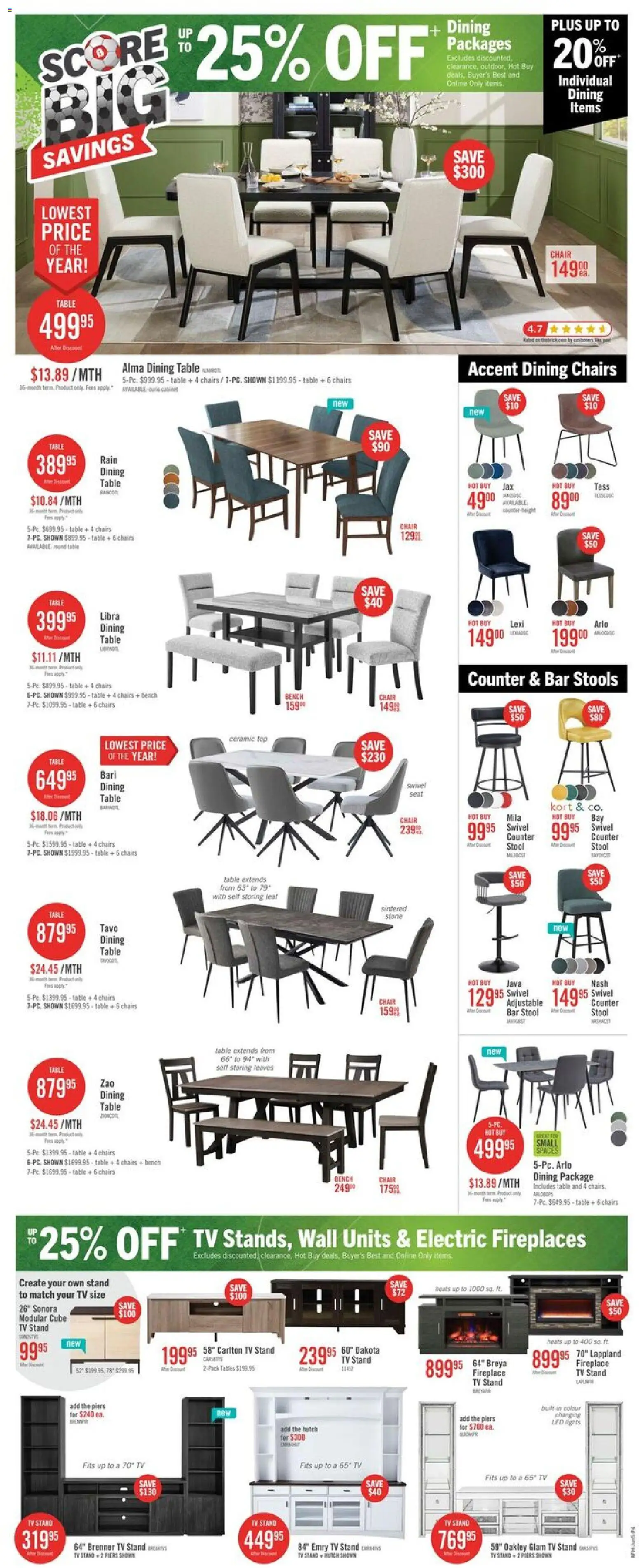 The Brick flyer valid from 05.06.2026 | Page: 11 | Products: Tv, Table, Chair