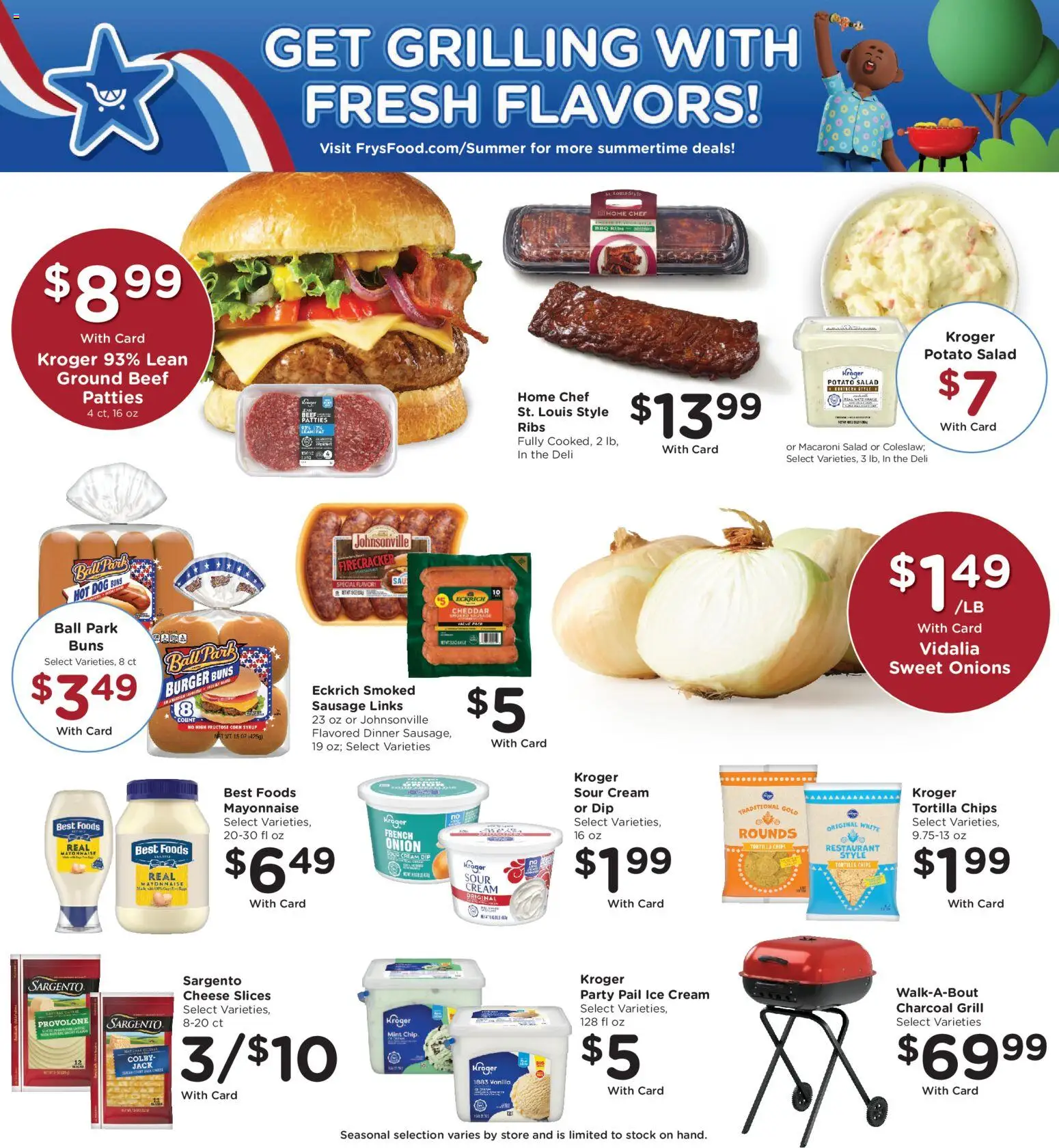 Fry's Food Weekly Ad - valid from 07/08/2026 | Page: 6 | Products: Beef, Cream, Sausage, Grill