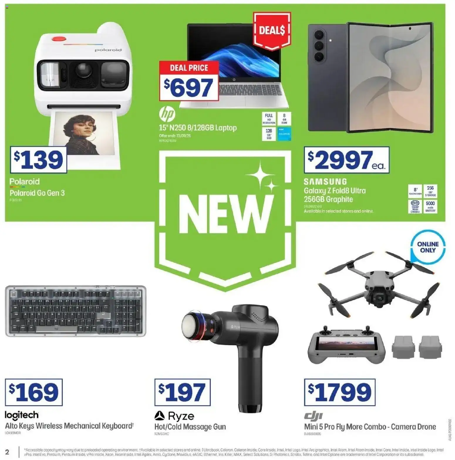 Officeworks Deals - 08/09/2026 > weekly / monthly specials | Page: 2 | Products: Battery, Camera, Laptop