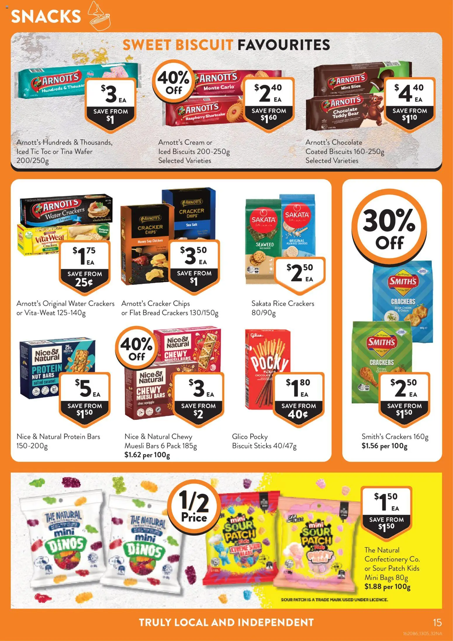 Foodworks catalogue - valid from 13.05.2026 | Page: 15 | Products: Chocolate, Honey, Sour cream, Biscuits