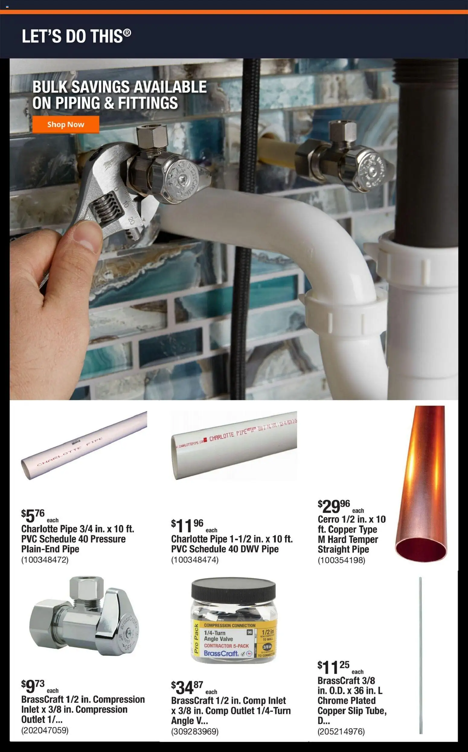 Home Depot Shop Pro Ad - valid from 15.06.2026 | Page: 3 | Products: Pipe