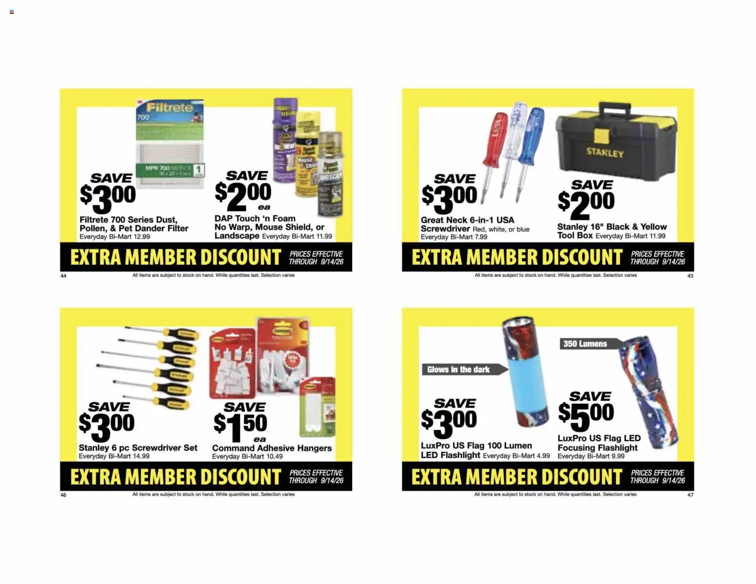 Bi-Mart Extra Member Discount Book - valid from 08/24/2026 | Page: 13 | Products: Adhesive, Pc, Foam, Mouse