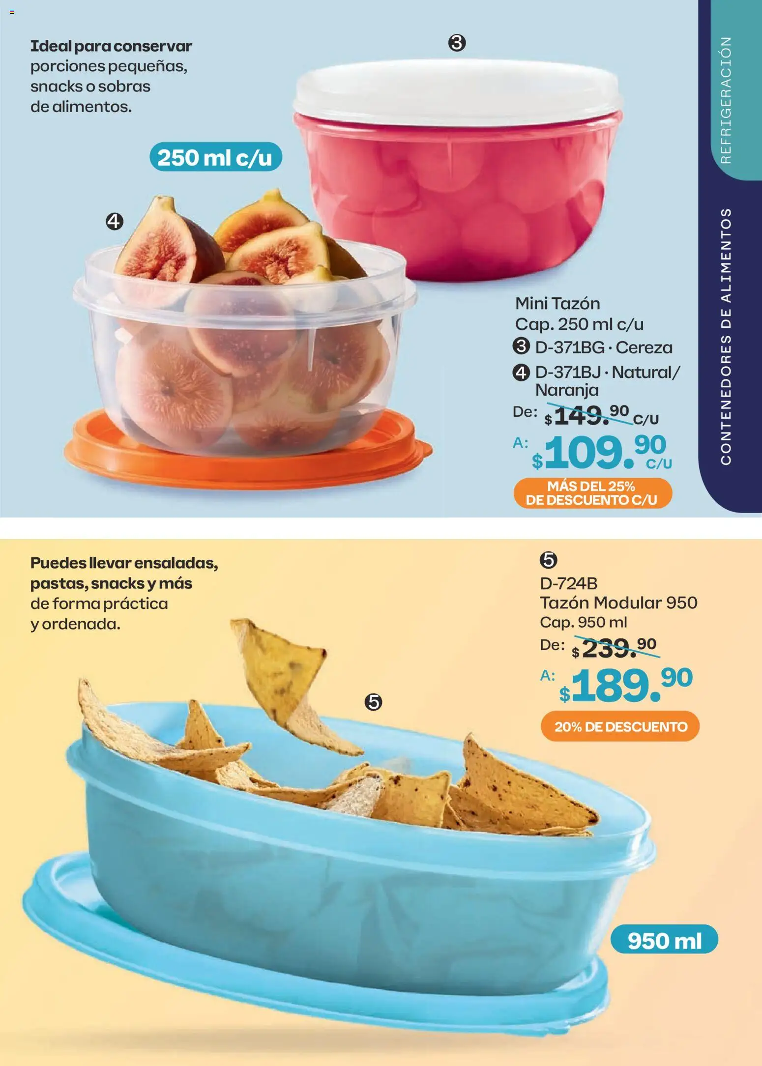 Nuevas ofertas de Tupperware válidas en toda la República Mexicana desde el 10/08/2026. ¡Encuentra las mejores ofertas en Tupperware catálogo! | Página: 55 | Productos: Snacks, Alimentos, Modular