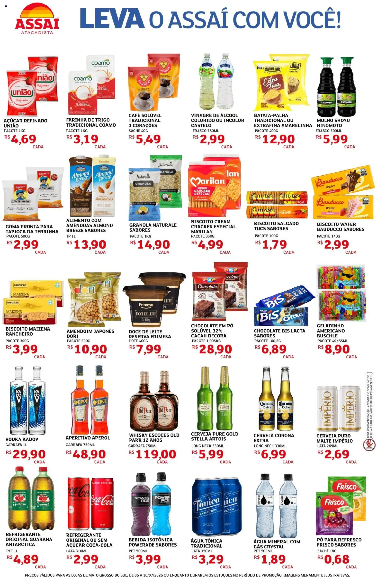 Assaí Atacadista Folheto - válido de 06/07/2026 | Página: 2 | Produtos: Refresco, Leite, Granola, Refrigerante