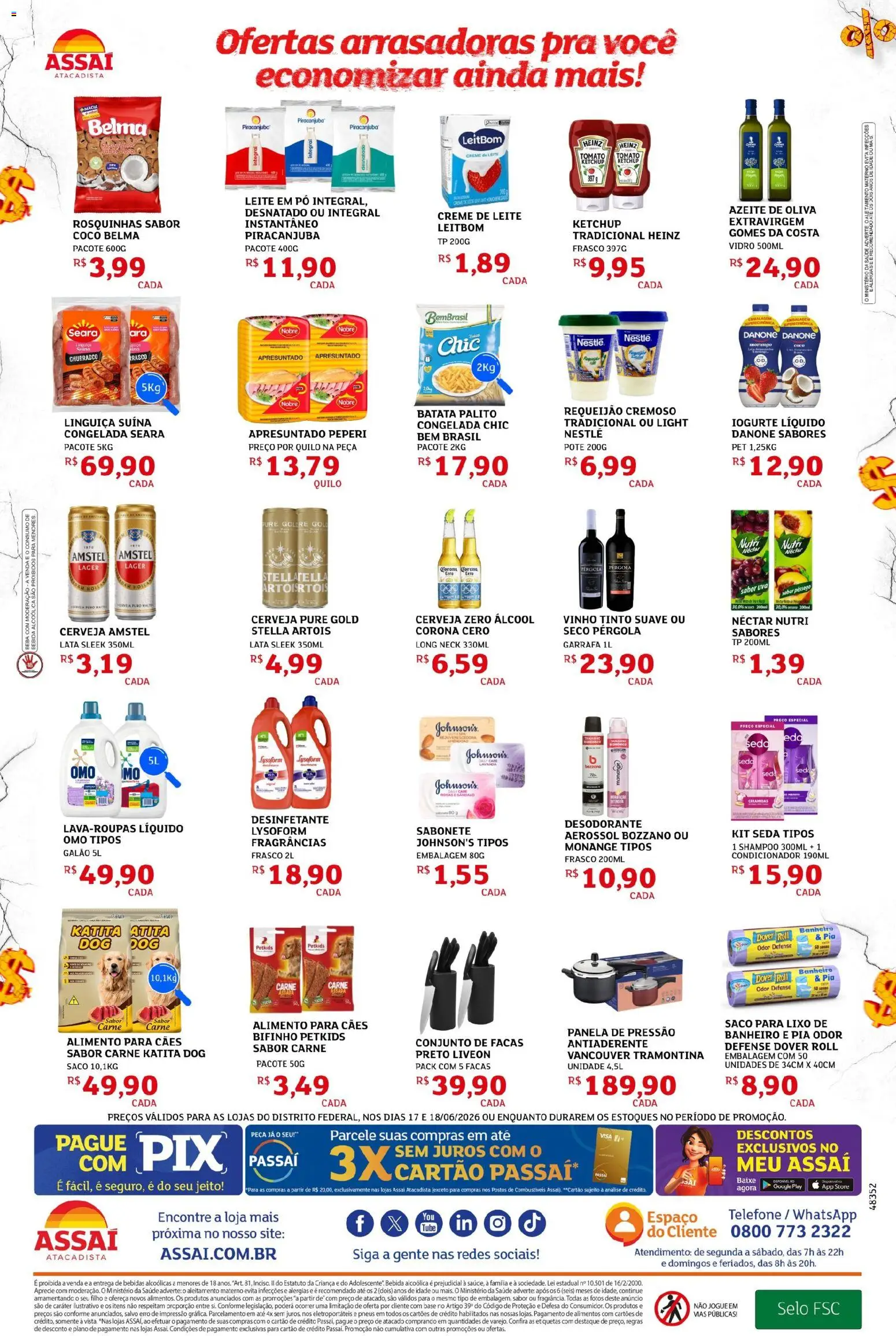 Assaí Atacadista Folheto - válido de 17.06.2026 | Página: 2 | Produtos: Shampoo, Azeite, Requeijão, Desinfetante