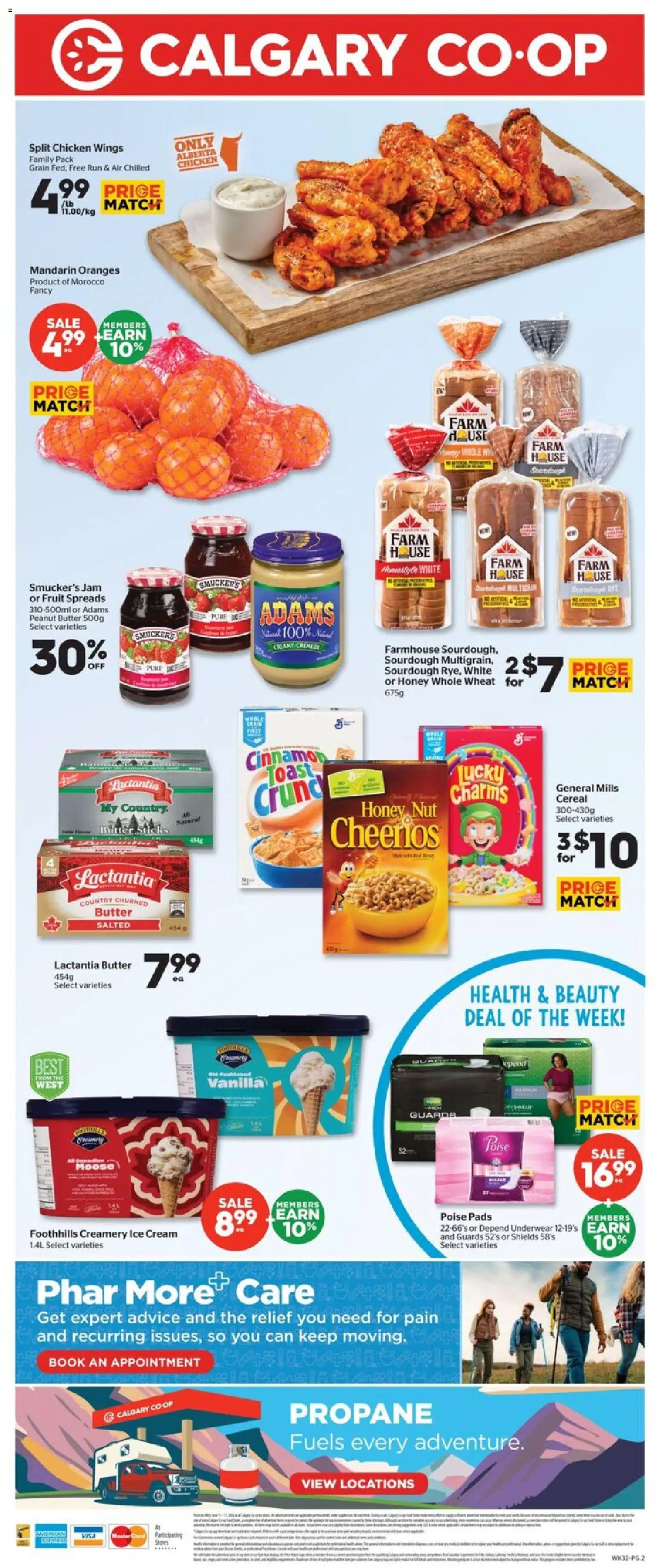 Calgary Co-op flyer valid from 11.06.2026 | Page: 2 | Products: Chicken wings, Underwear, Chicken, Oranges