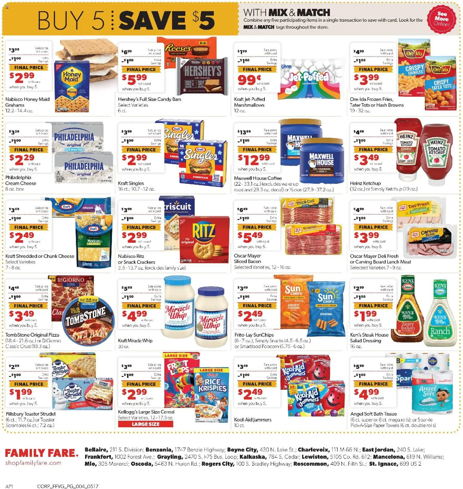 Family Fare Weekly Ad - MI - valid from 17.05.2026 | Page: 4 | Products: Pizza, Rice, Chips, Salad