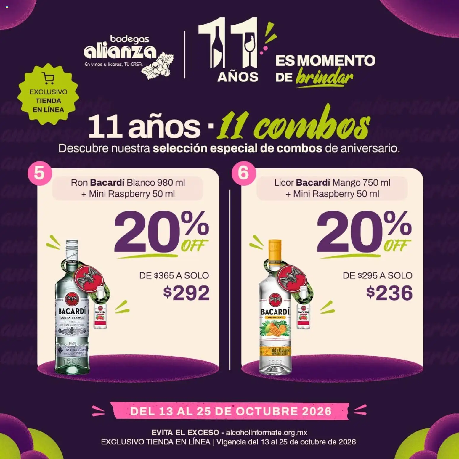 Nuevas ofertas de Bodegas Alianza válidas en toda la República Mexicana desde el 13/10/2026. ¡Encuentra las mejores ofertas en Bodegas Alianza catálogo 11 años 11 combos! | Página: 3
